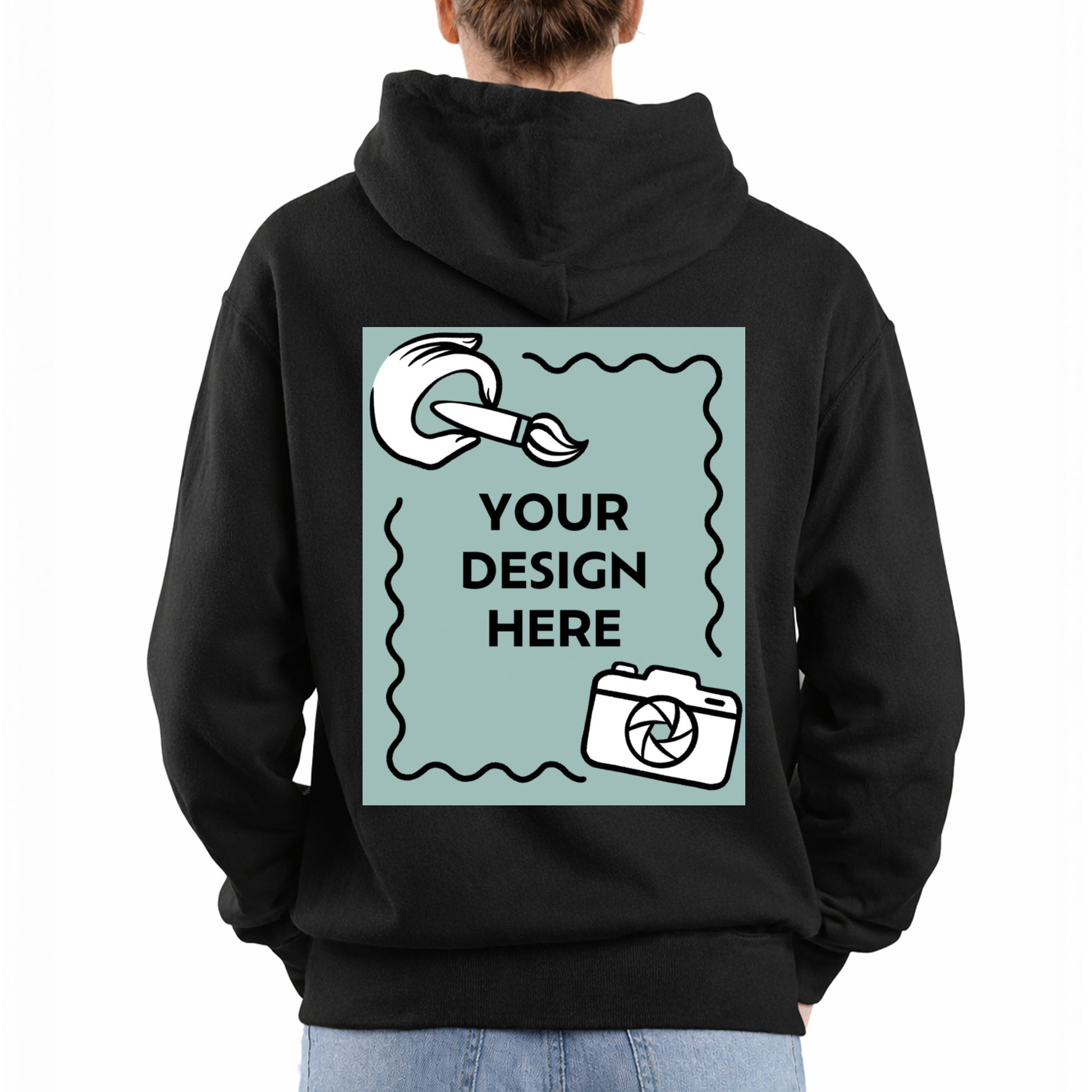 Damen Hoodie mit eigenem Druck auf dem Rücken