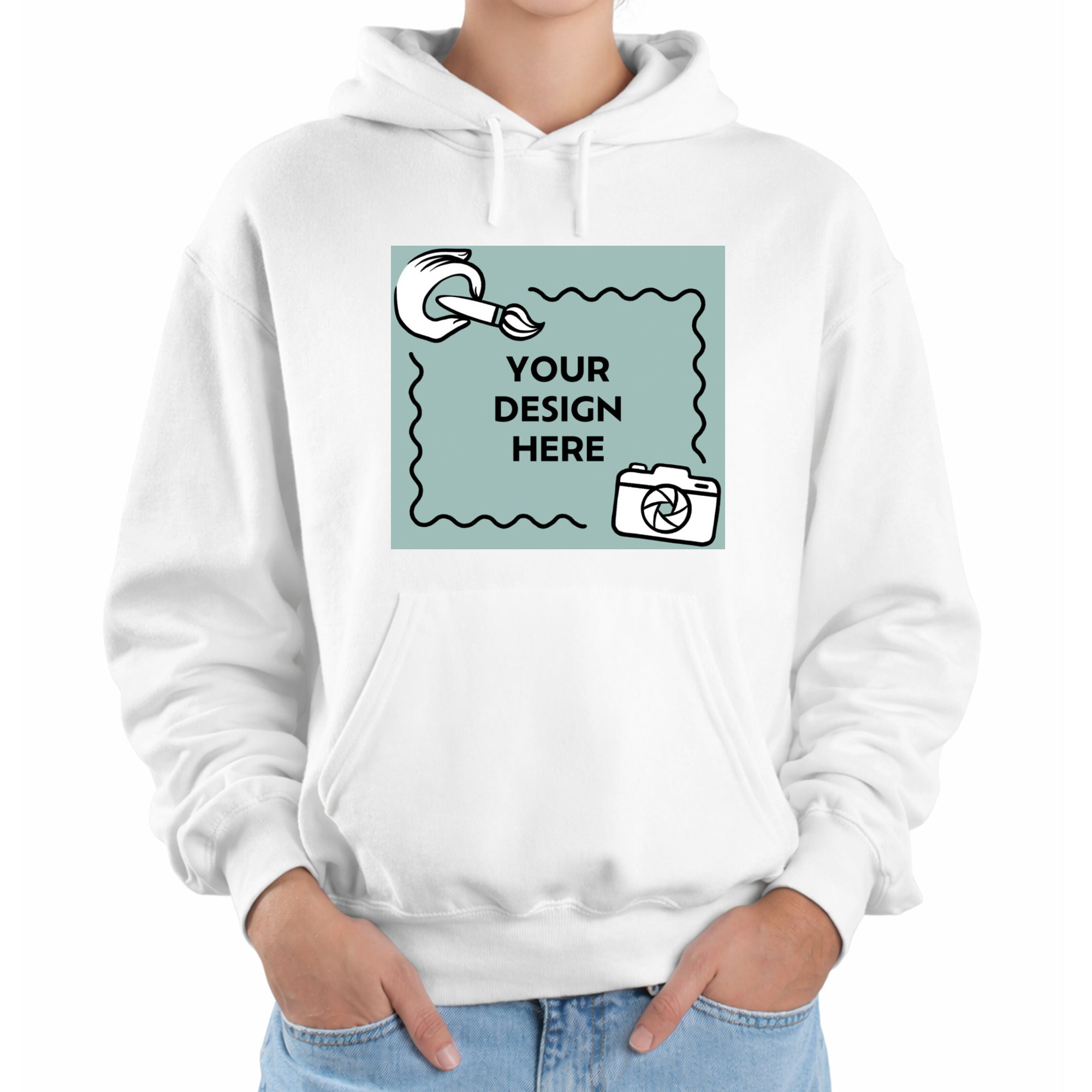 Damen Hoodie mit Druck auf der Vorder- und Rückseite