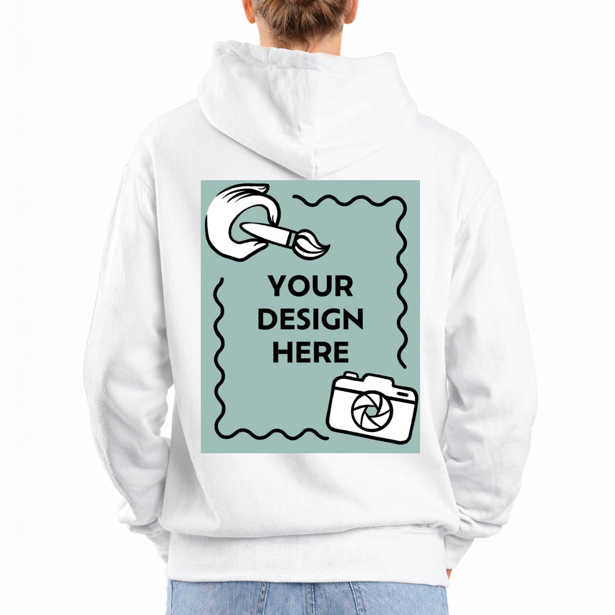 Damen Hoodie mit Druck auf der Vorder- und Rückseite