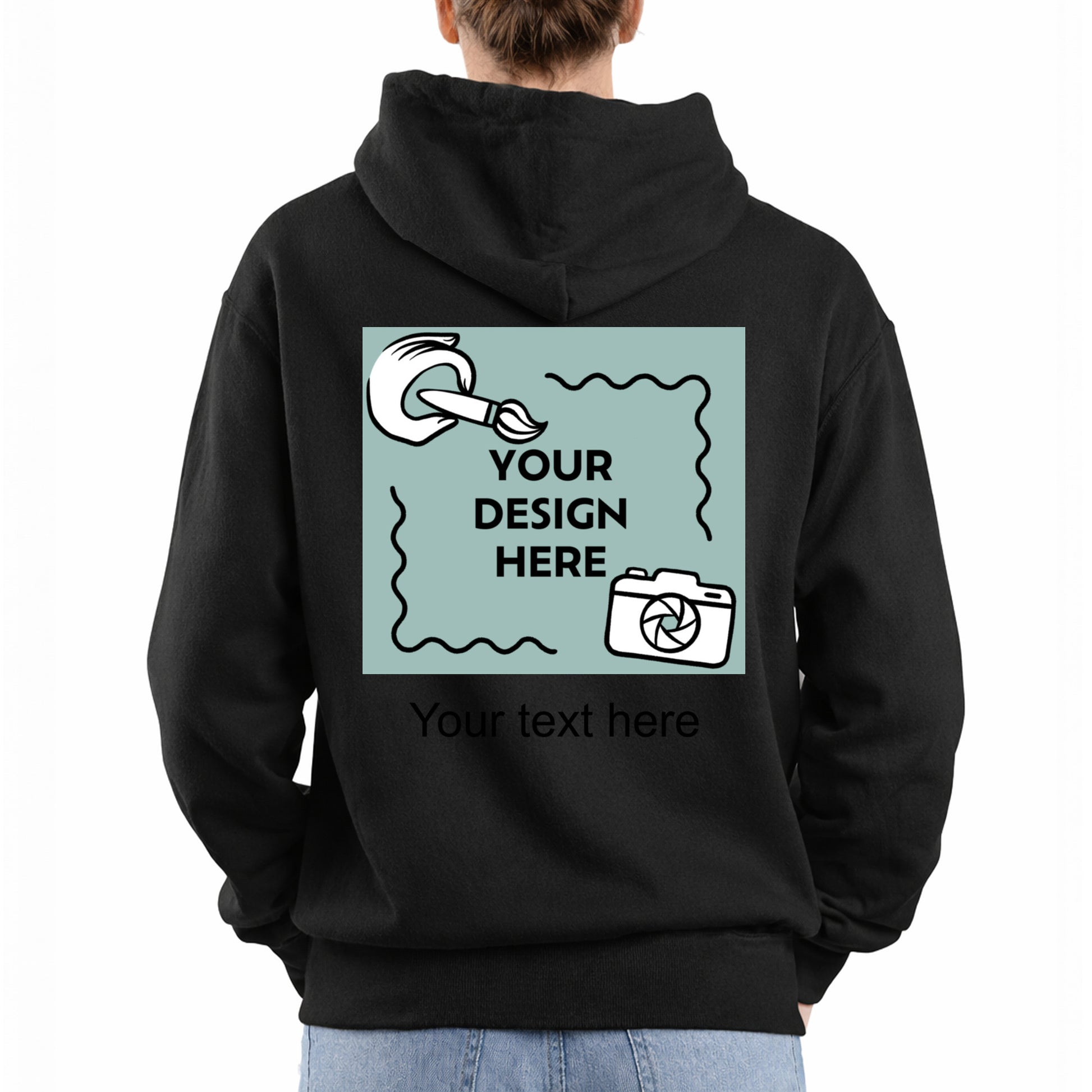 Damen Hoodie mit eigenem Druck und Schriftzug auf dem Rücken