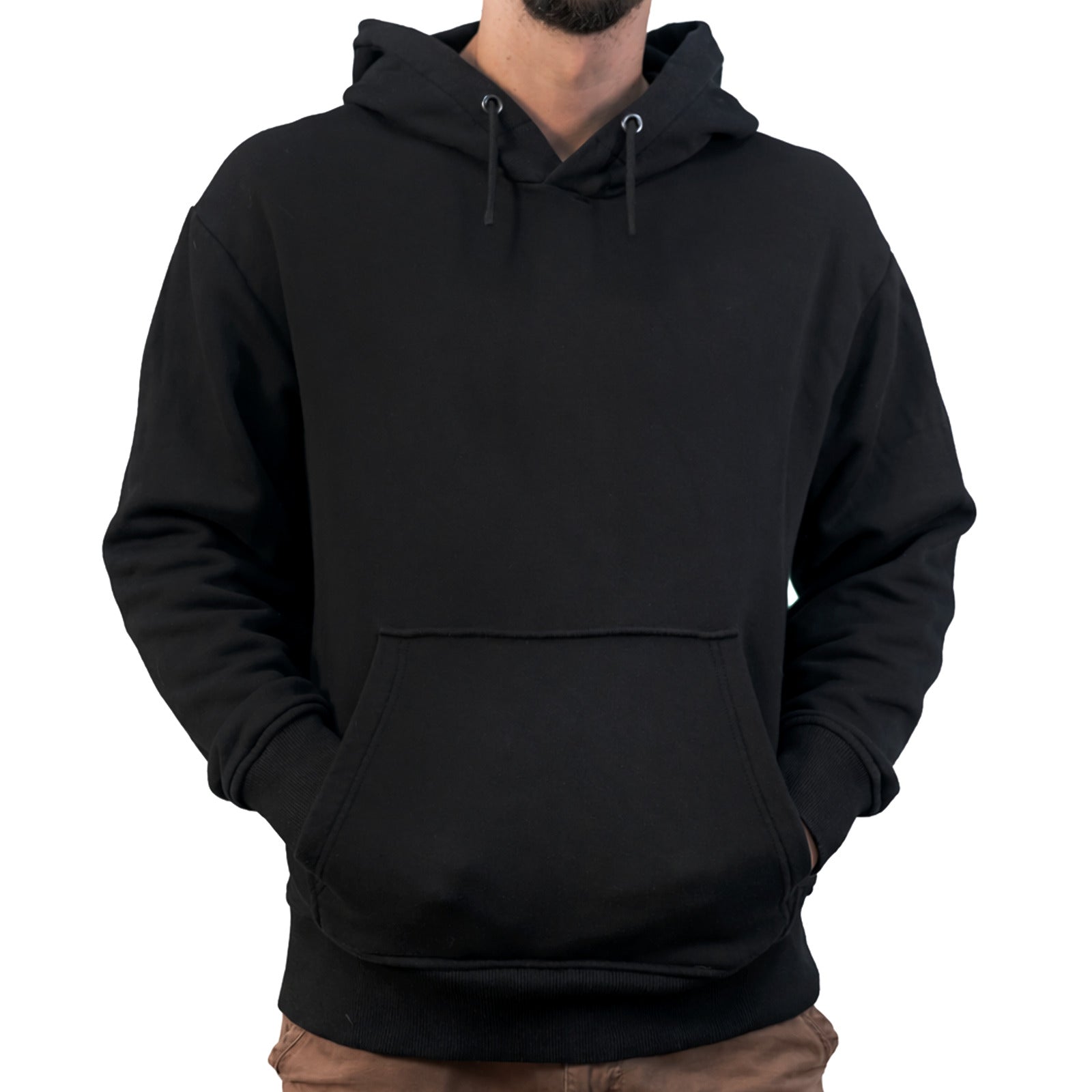 Herren Hoodie mit eigenem Druck auf dem Rücken