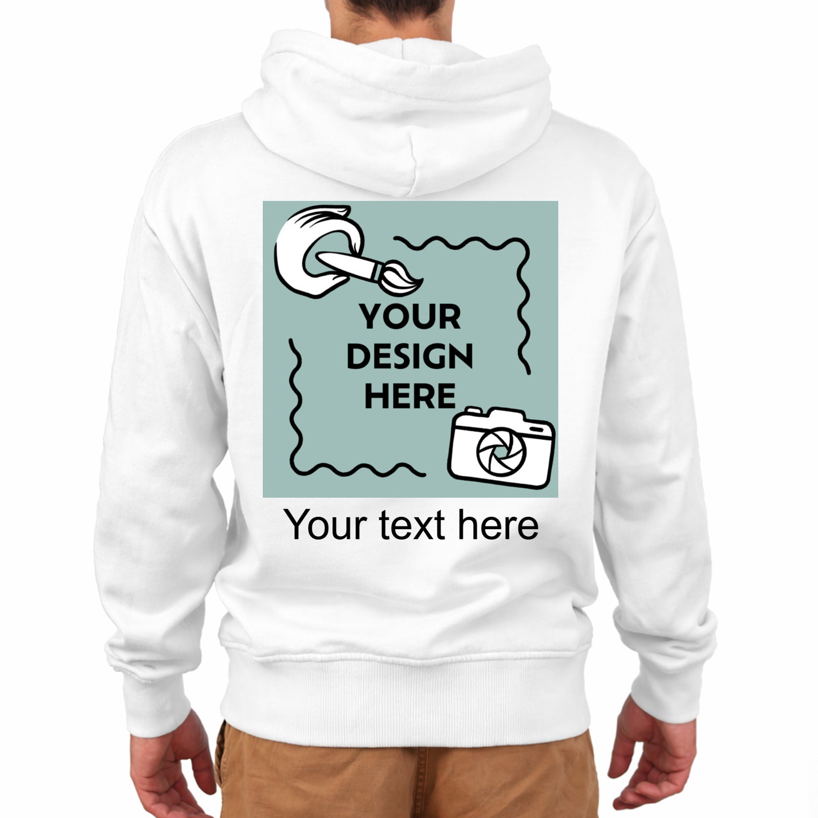 Herren Hoodie mit eigenem Druck und Schriftzug auf dem Rücken