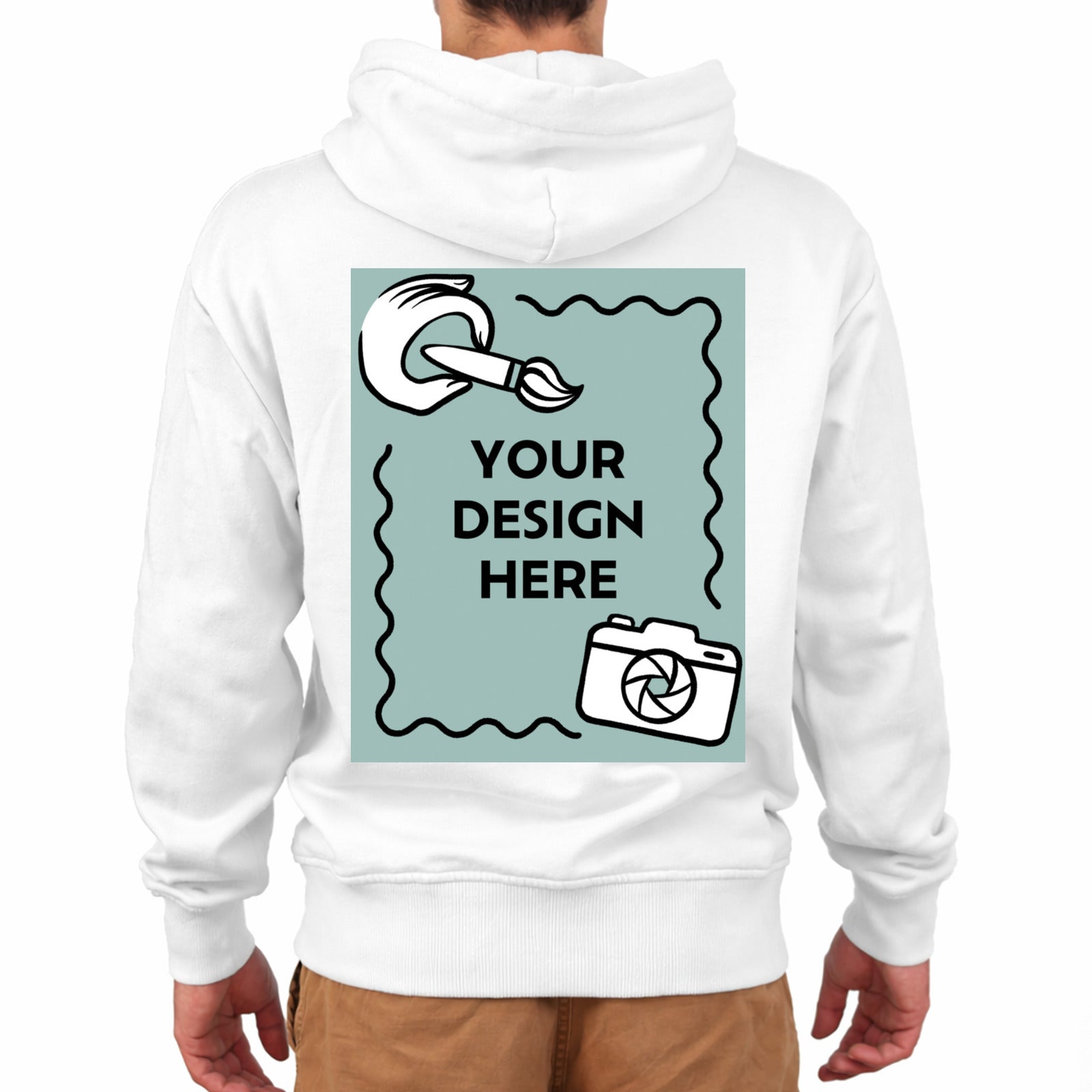 Herren Hoodie mit Druck auf der Vorder- und Rückseite