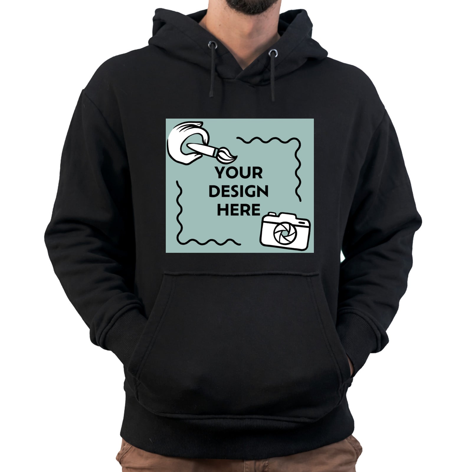 Herren Hoodie mit Druck auf der Vorder- und Rückseite