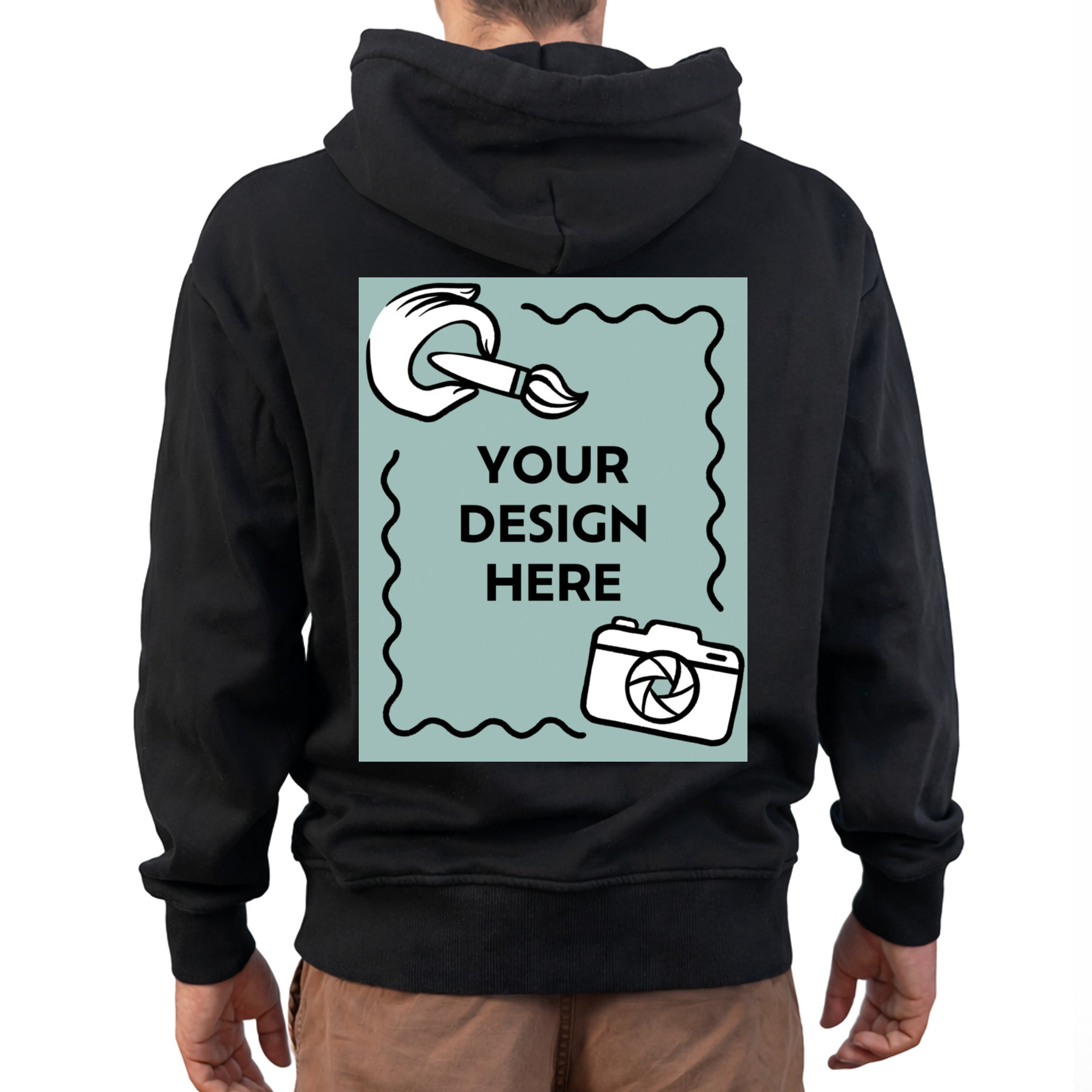 Herren Hoodie mit Druck auf der Vorder- und Rückseite