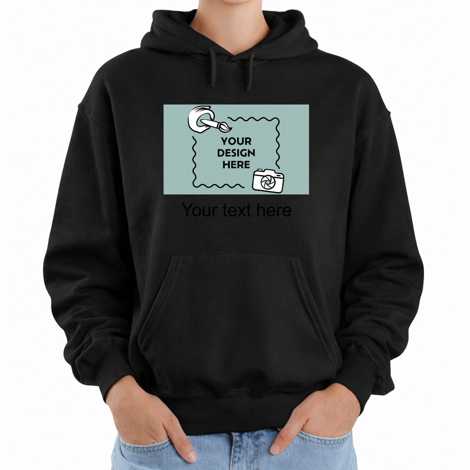 Damen Hoodie mit eigenem Druck und Schriftzug auf dem Rücken