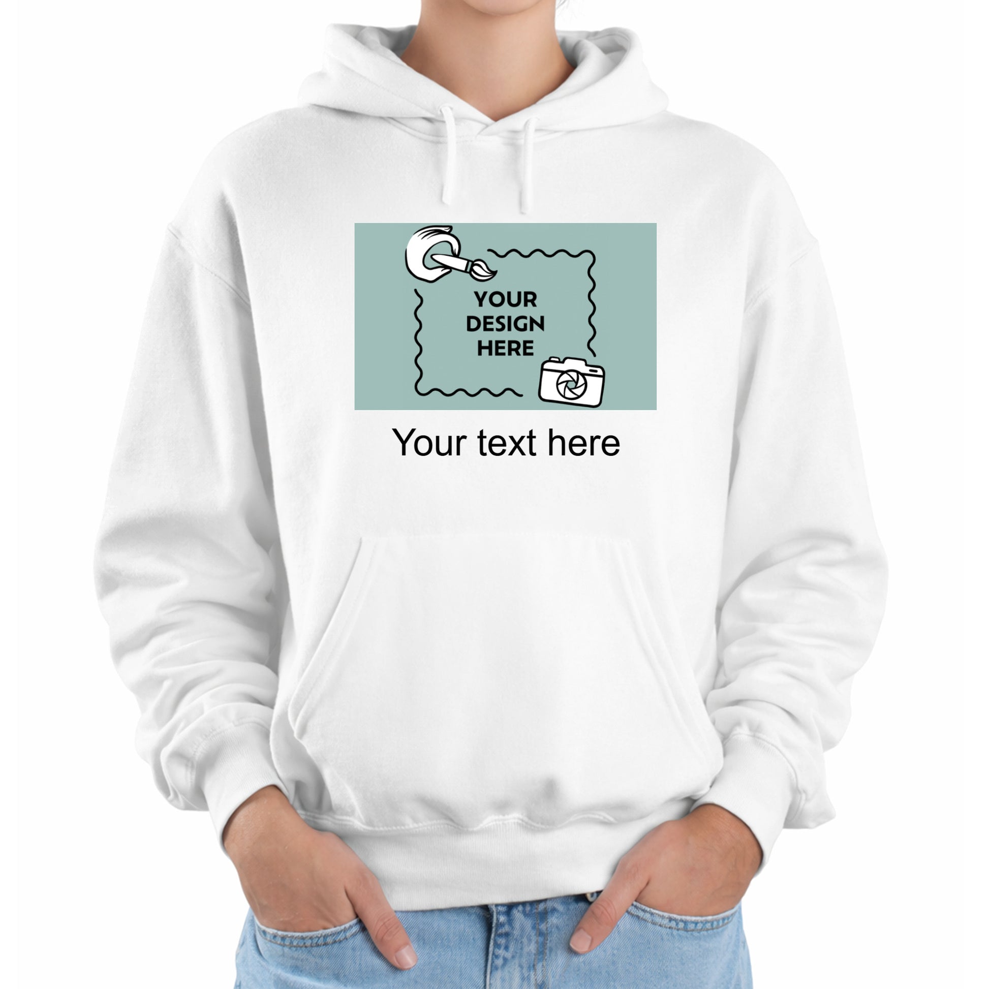 Damen Hoodie mit eigenem Druck und Schriftzug auf dem Rücken