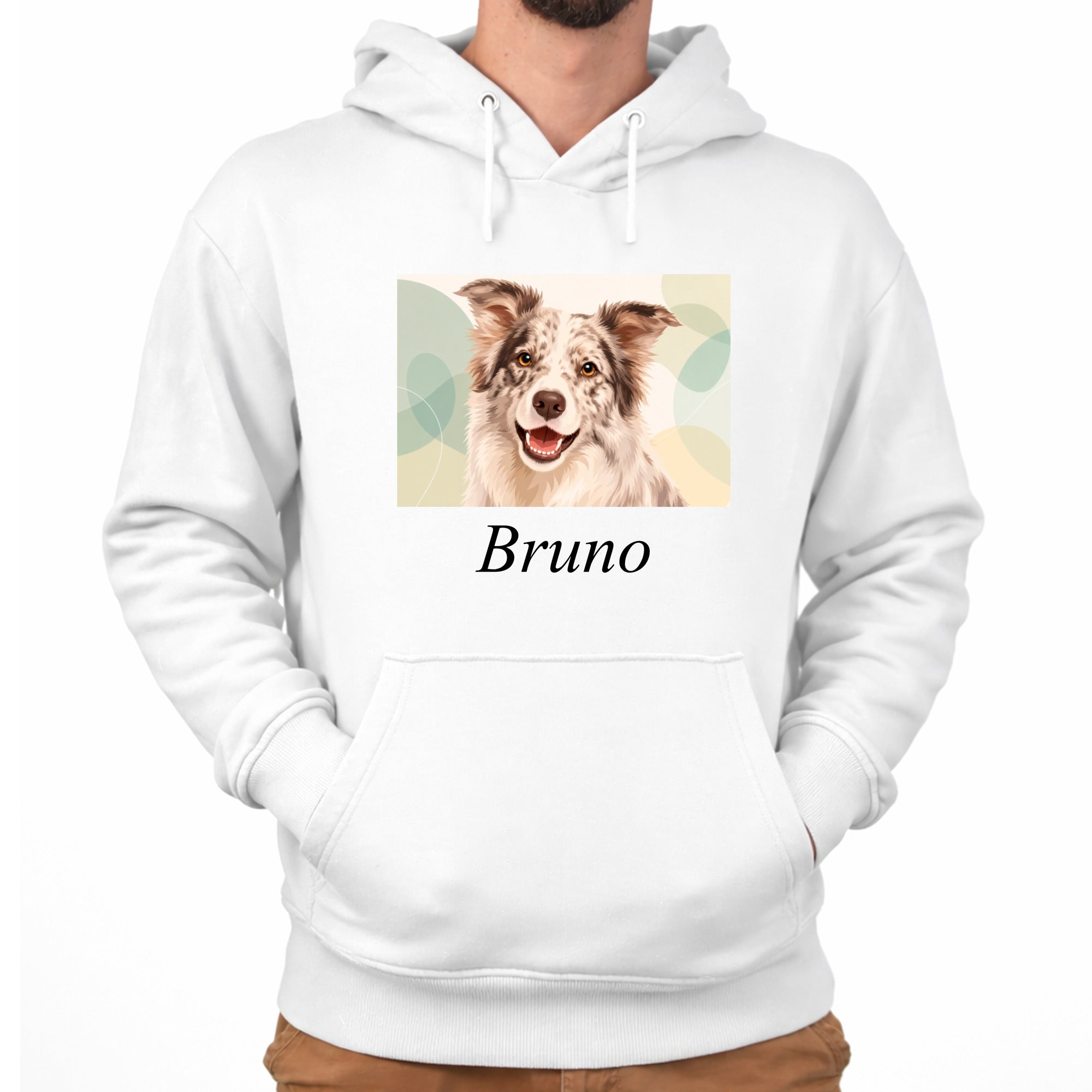 Herren-Sweatshirt mit künstlerischem Aufdruck und Schriftzug
