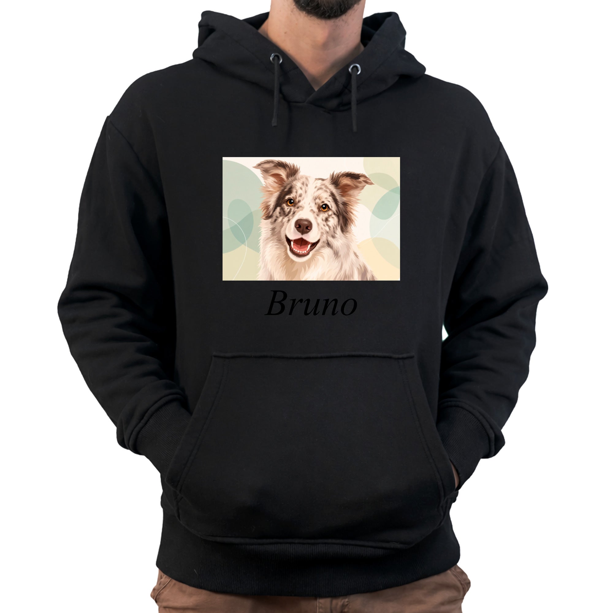 Herren-Sweatshirt mit künstlerischem Aufdruck und Schriftzug