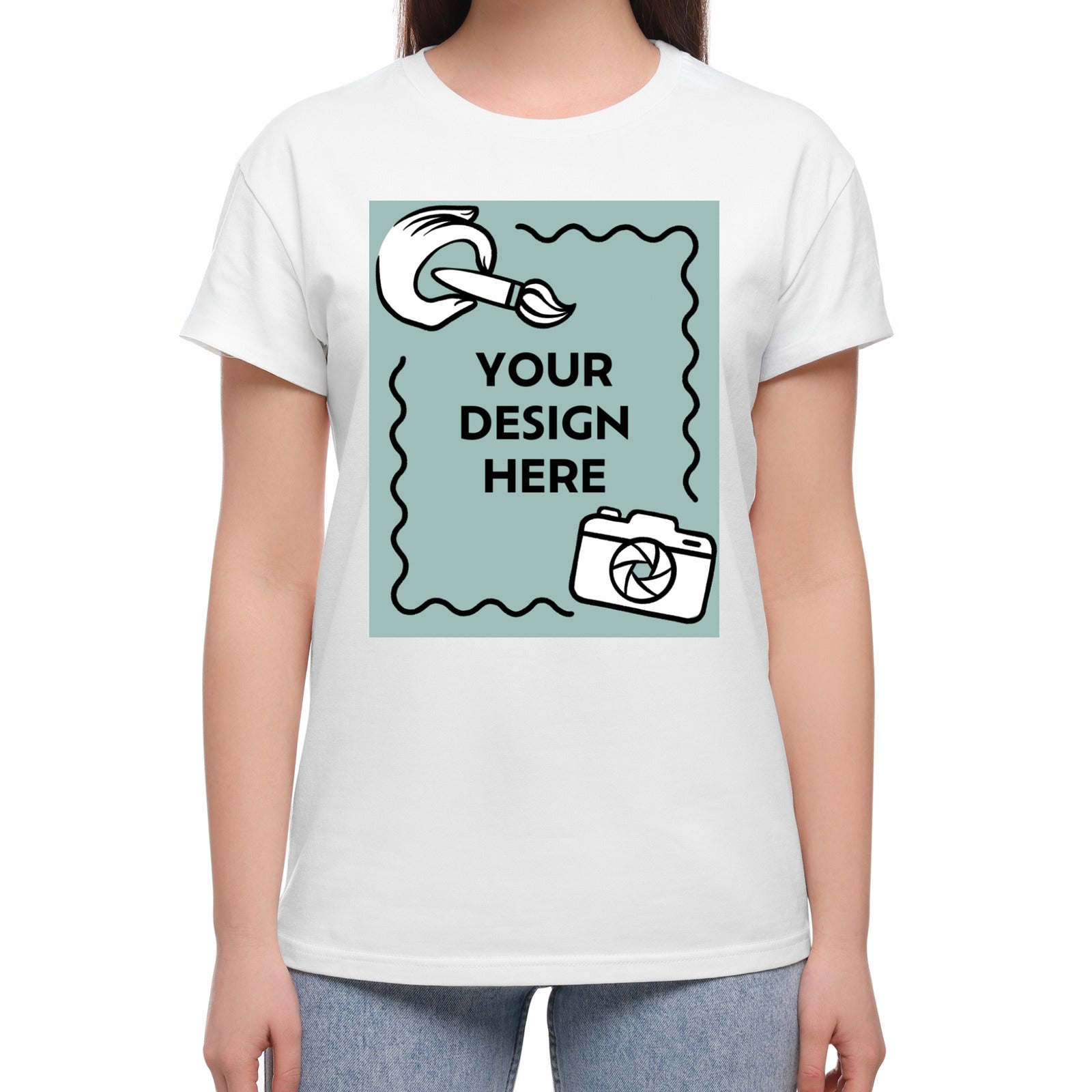 Damen T-Shirt mit eigenem Druck