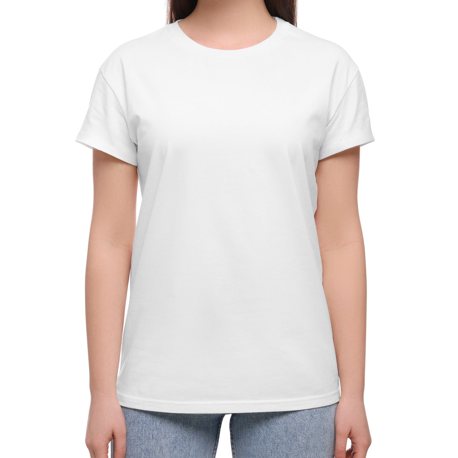 T-Shirt mit horizontalem eigenem Druck