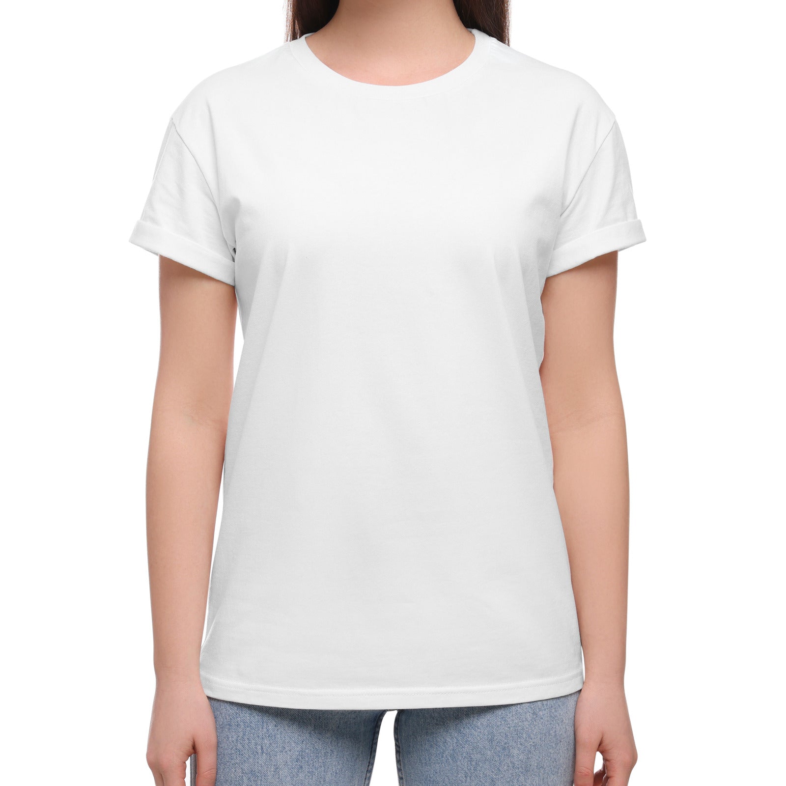 Damen T-Shirt mit horizontalem eigenem Druck