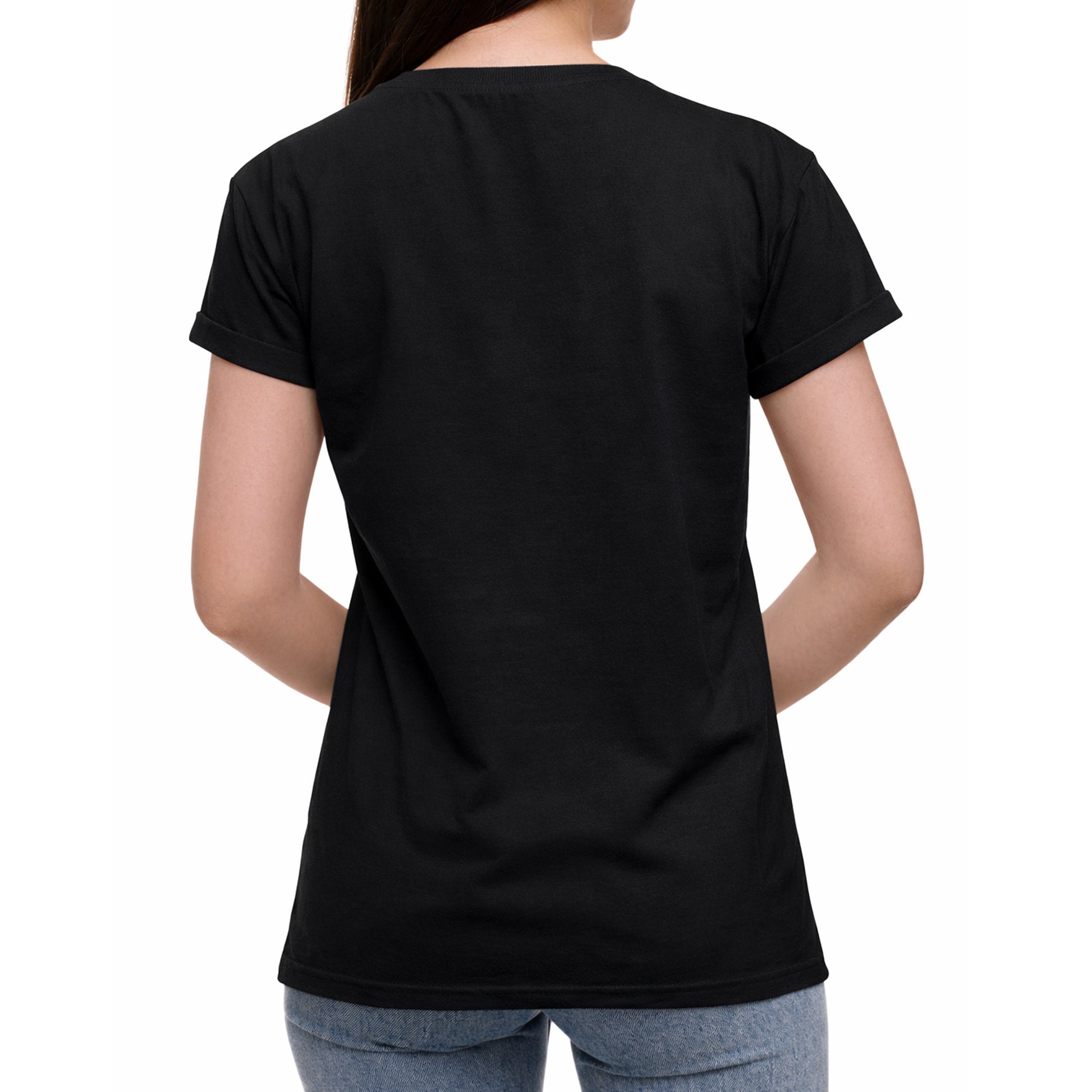 Damen T-Shirt mit horizontalem eigenem Druck