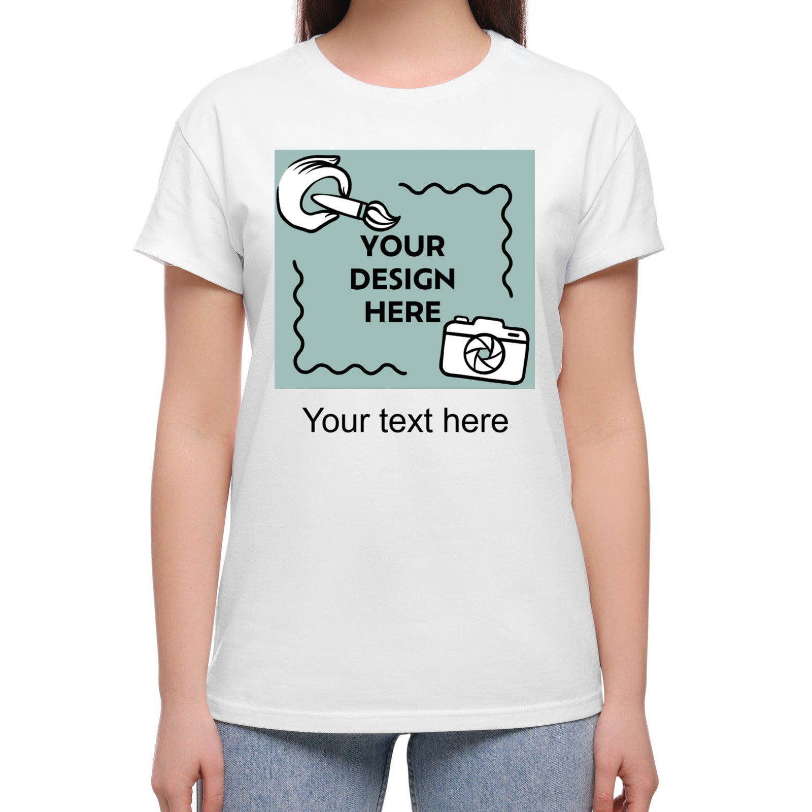 Damen T-Shirt mit eigenem Druck und Schriftzug