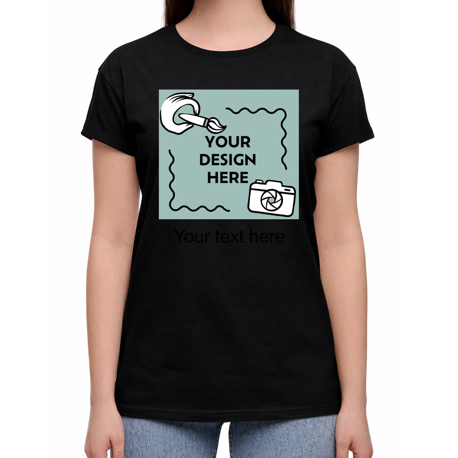 Damen T-Shirt mit eigenem Druck und Schriftzug