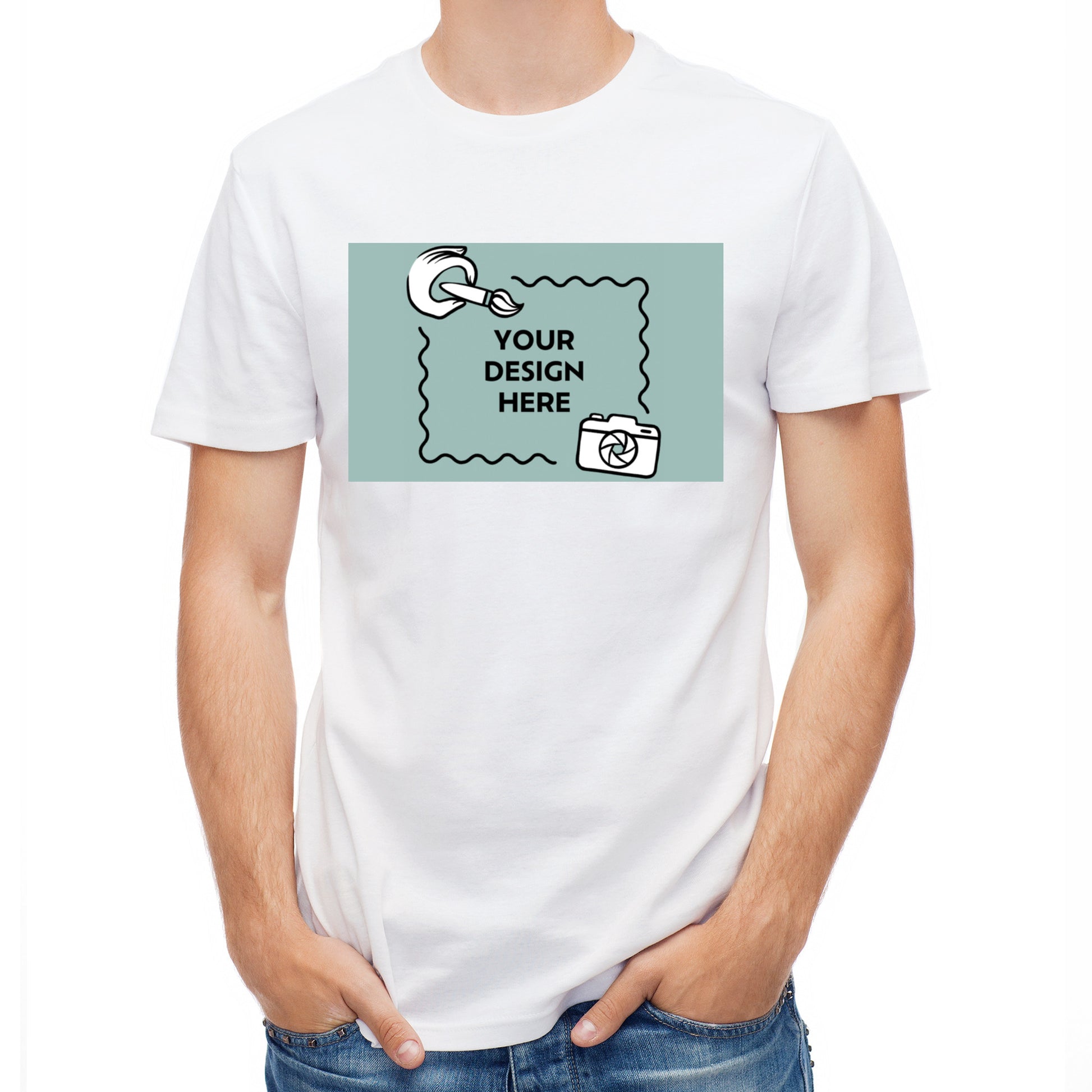 Herren T-Shirt mit horizontalem eigenem Druck