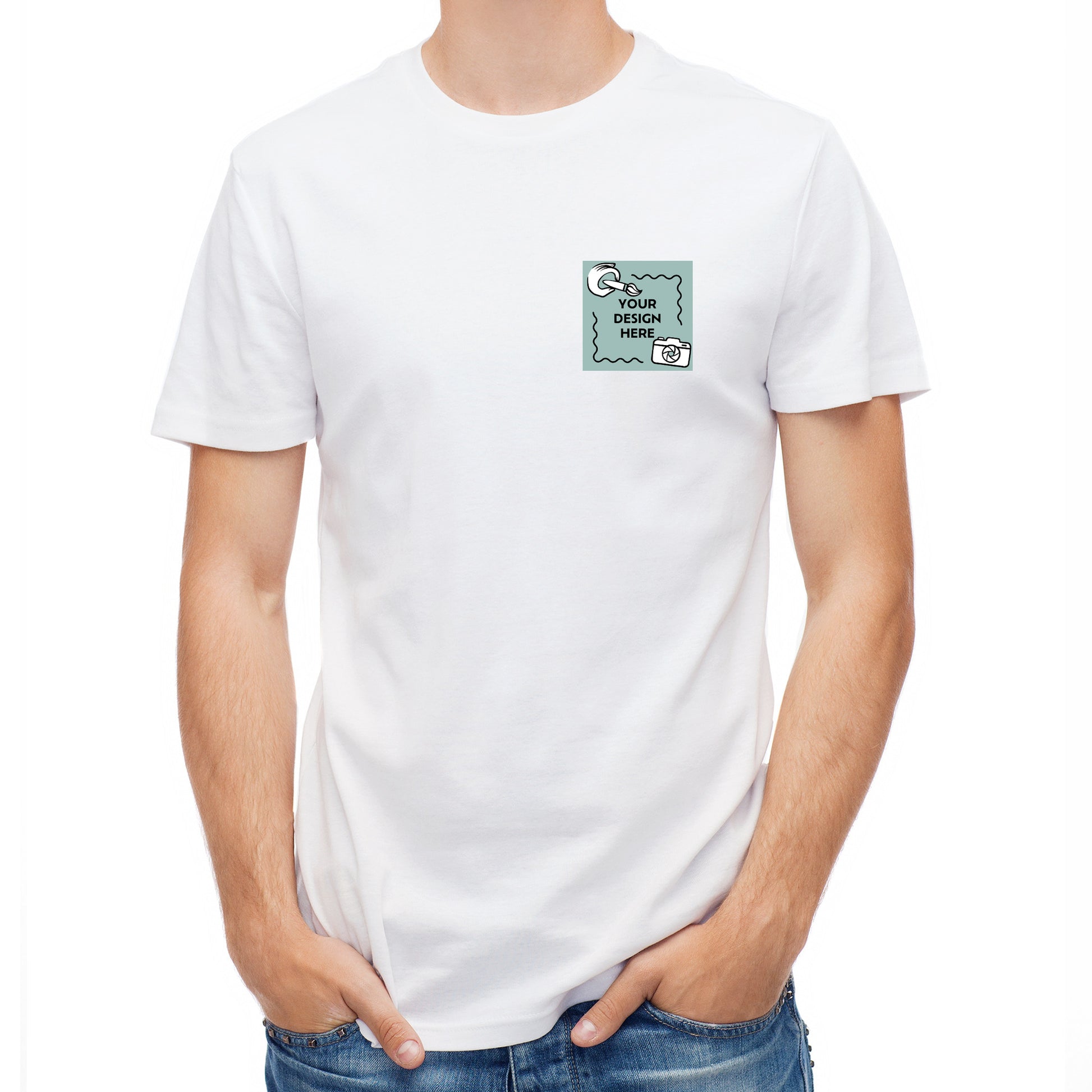 Herren T-Shirt mit eigenem Logo und Druck auf dem Rücken