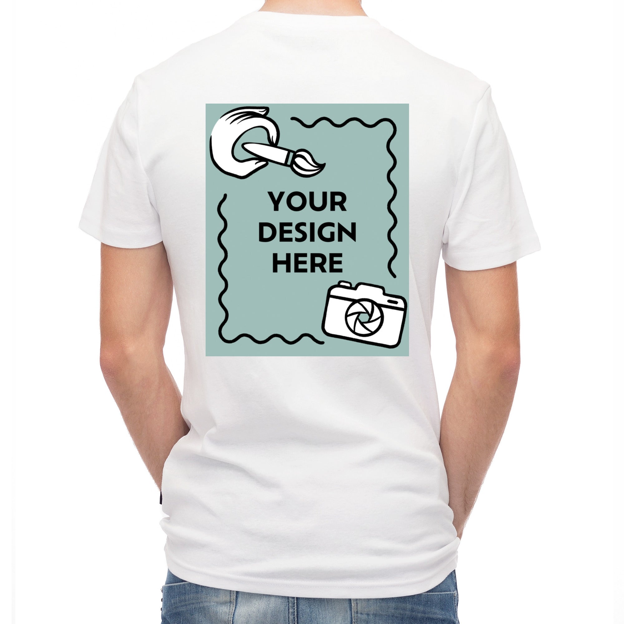 Herren T-Shirt mit eigenem Druck auf dem Rücken