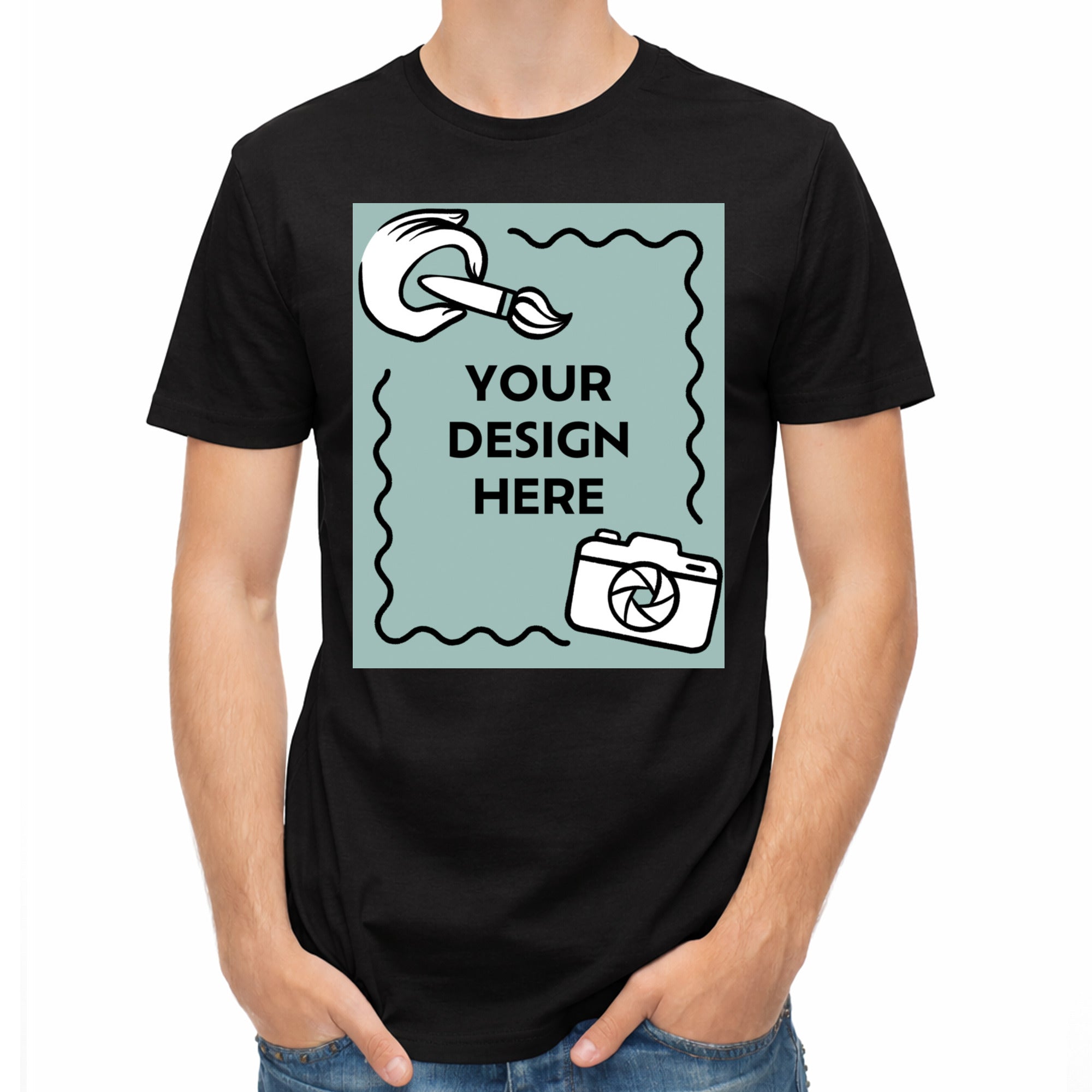 Herren T-Shirt mit Druck auf der Vorder- und Rückseite