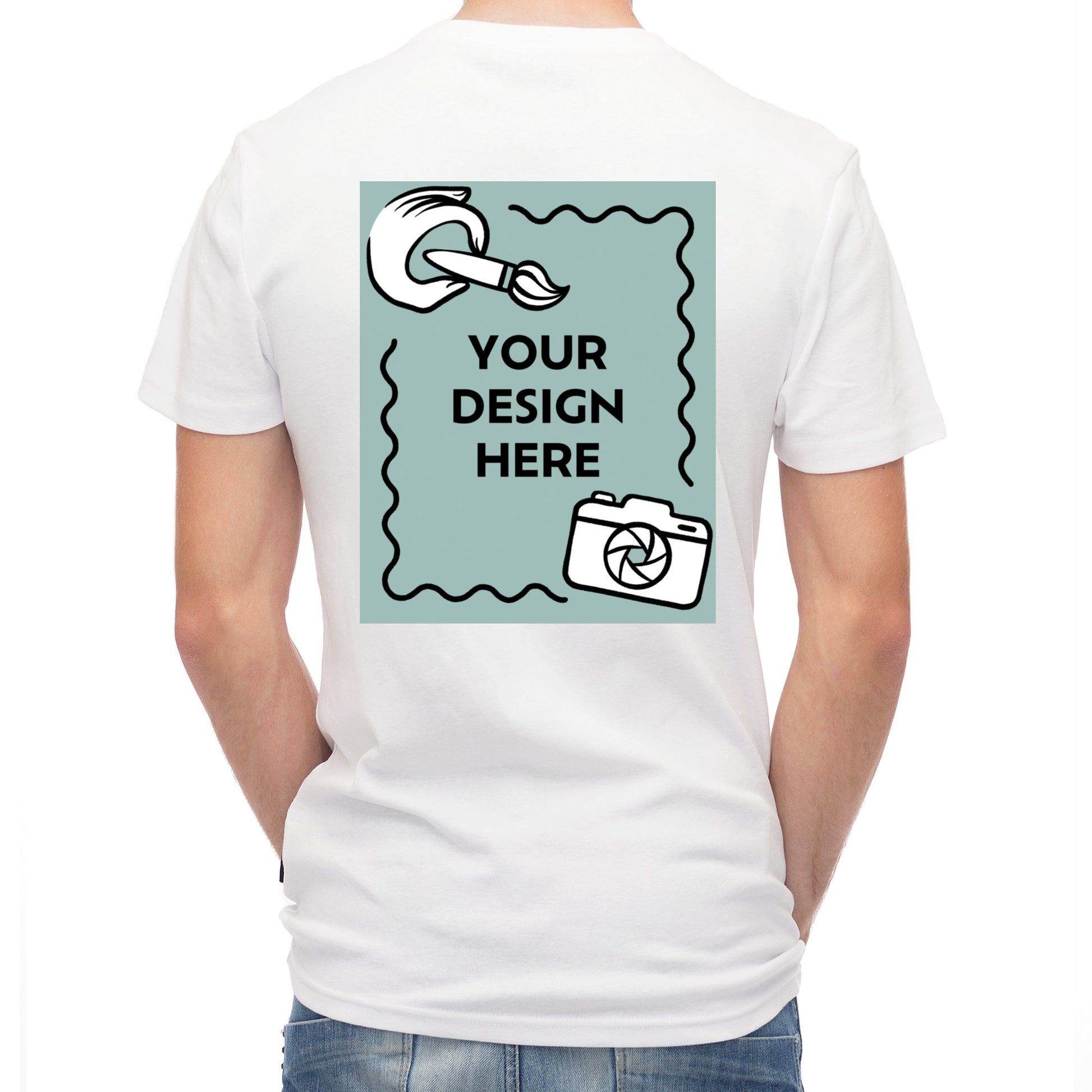 Herren T-Shirt mit Druck auf der Vorder- und Rückseite