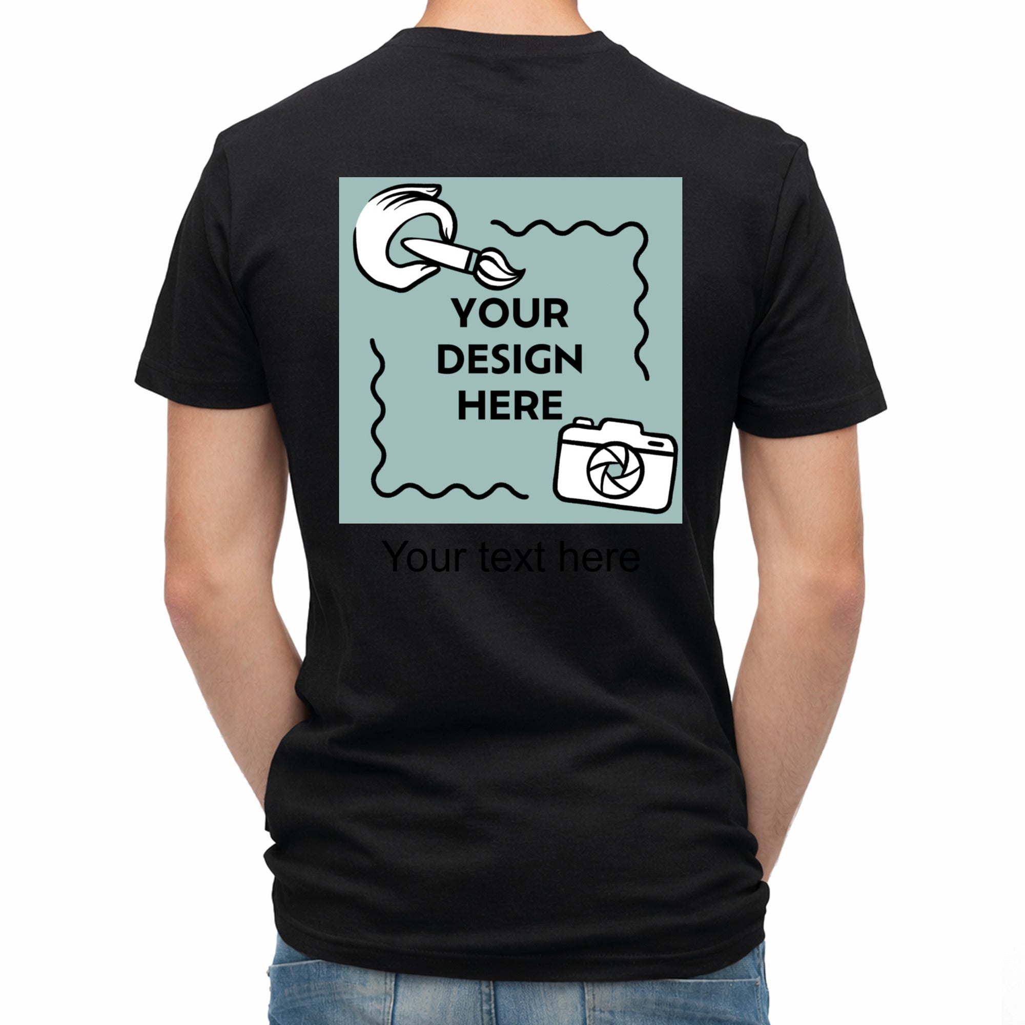 Herren T-Shirt mit eigenem Druck und Schriftzug auf dem Rücken