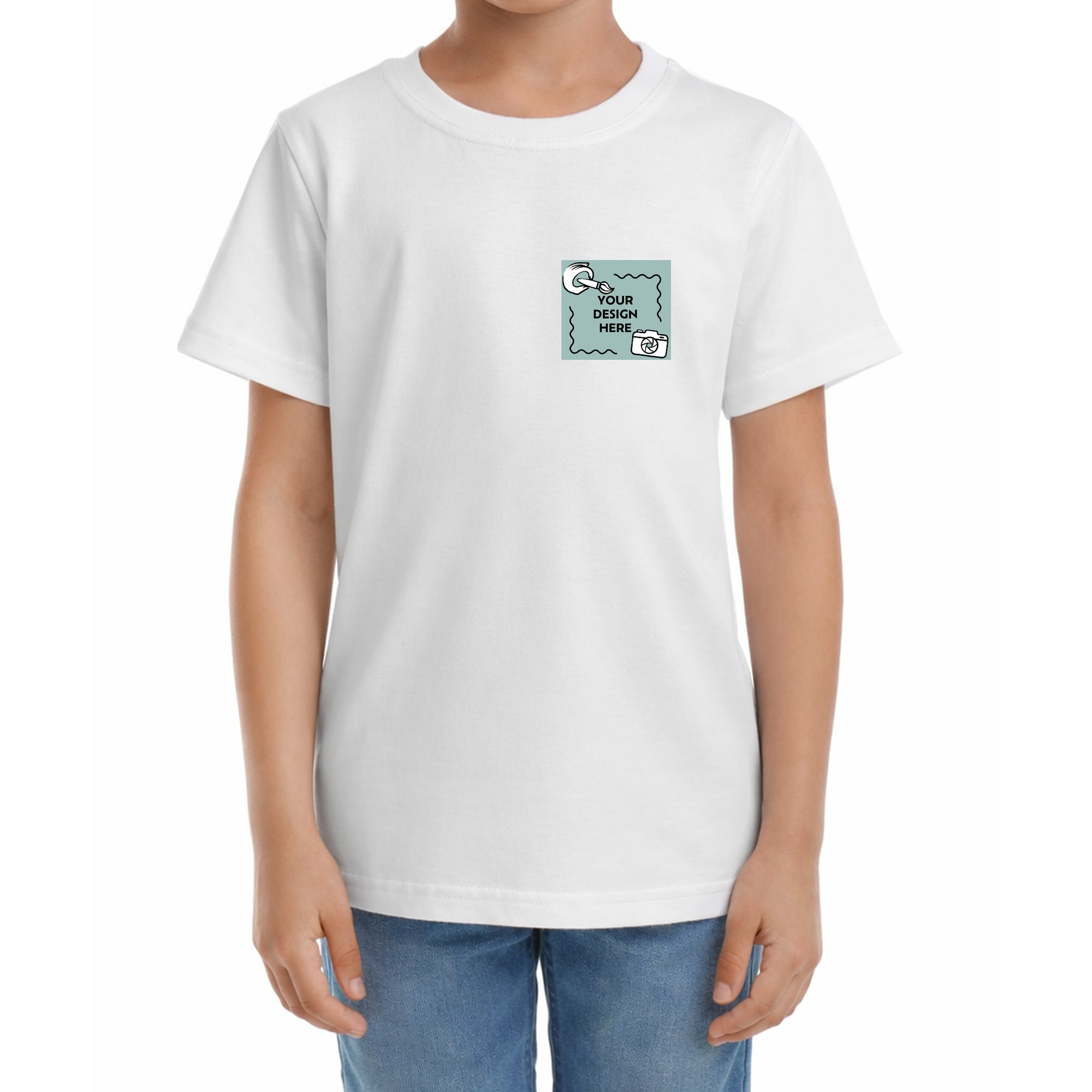 Kinder T-Shirt mit eigenem Logo und Druck auf dem Rücken