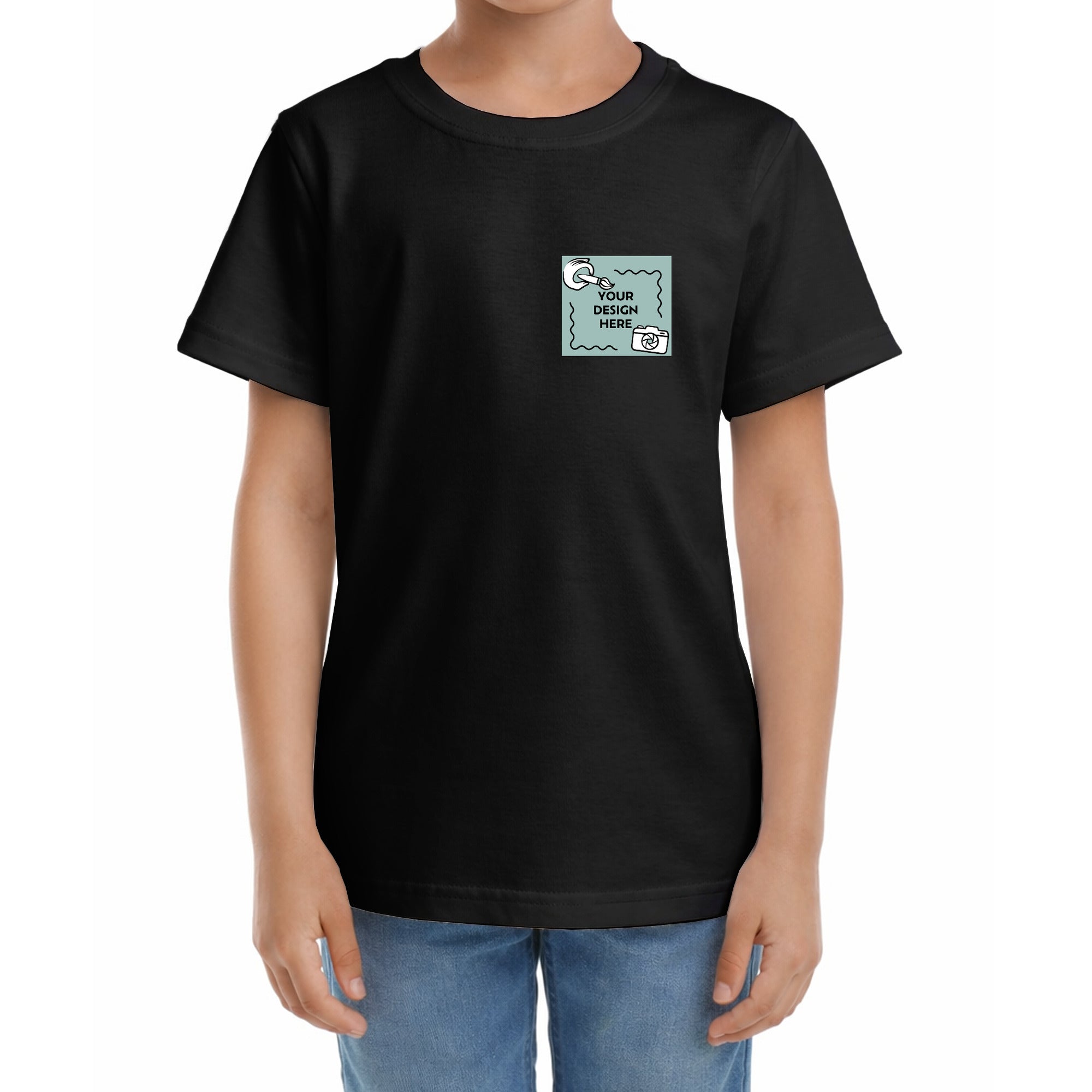 Kinder T-Shirt mit eigenem Logo und Druck auf dem Rücken