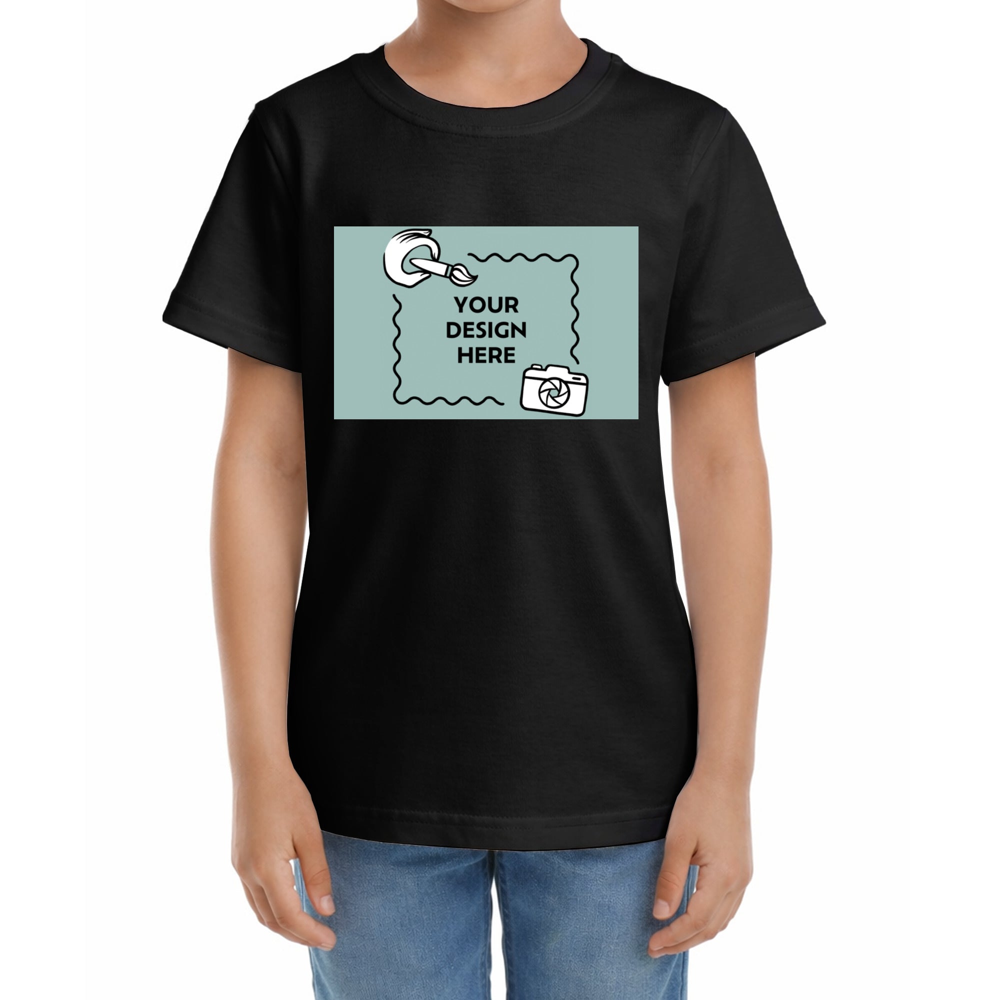 Kinder T-Shirt mit horizontalem eigenem Druck