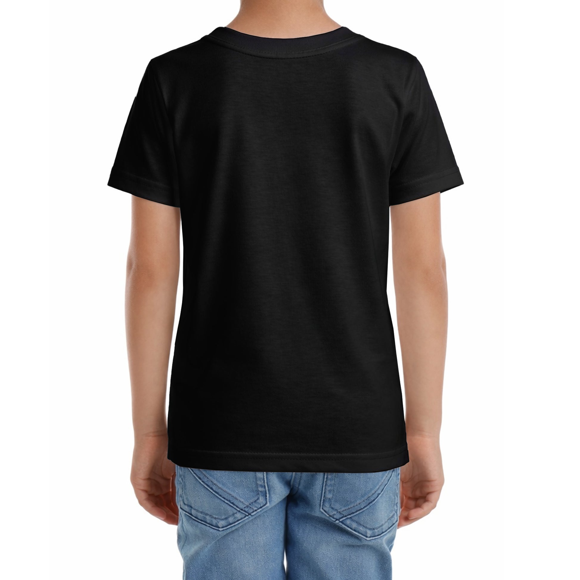 Kinder-T-Shirt mit Druck mit künstlerischem Effekt und Schriftzug