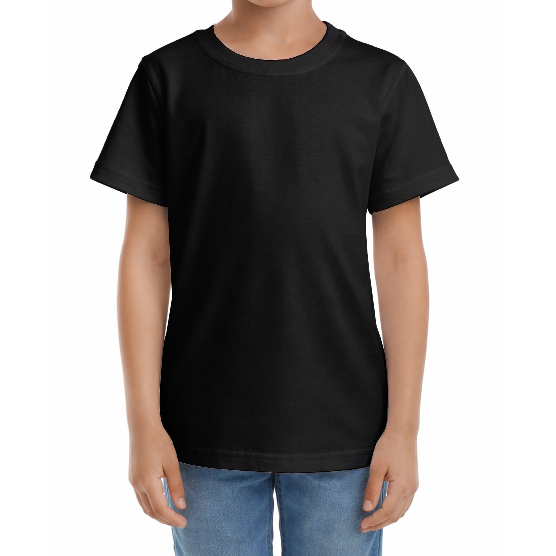 Kinder-T-Shirt mit Druck mit künstlerischem Effekt und Schriftzug auf dem Rücken