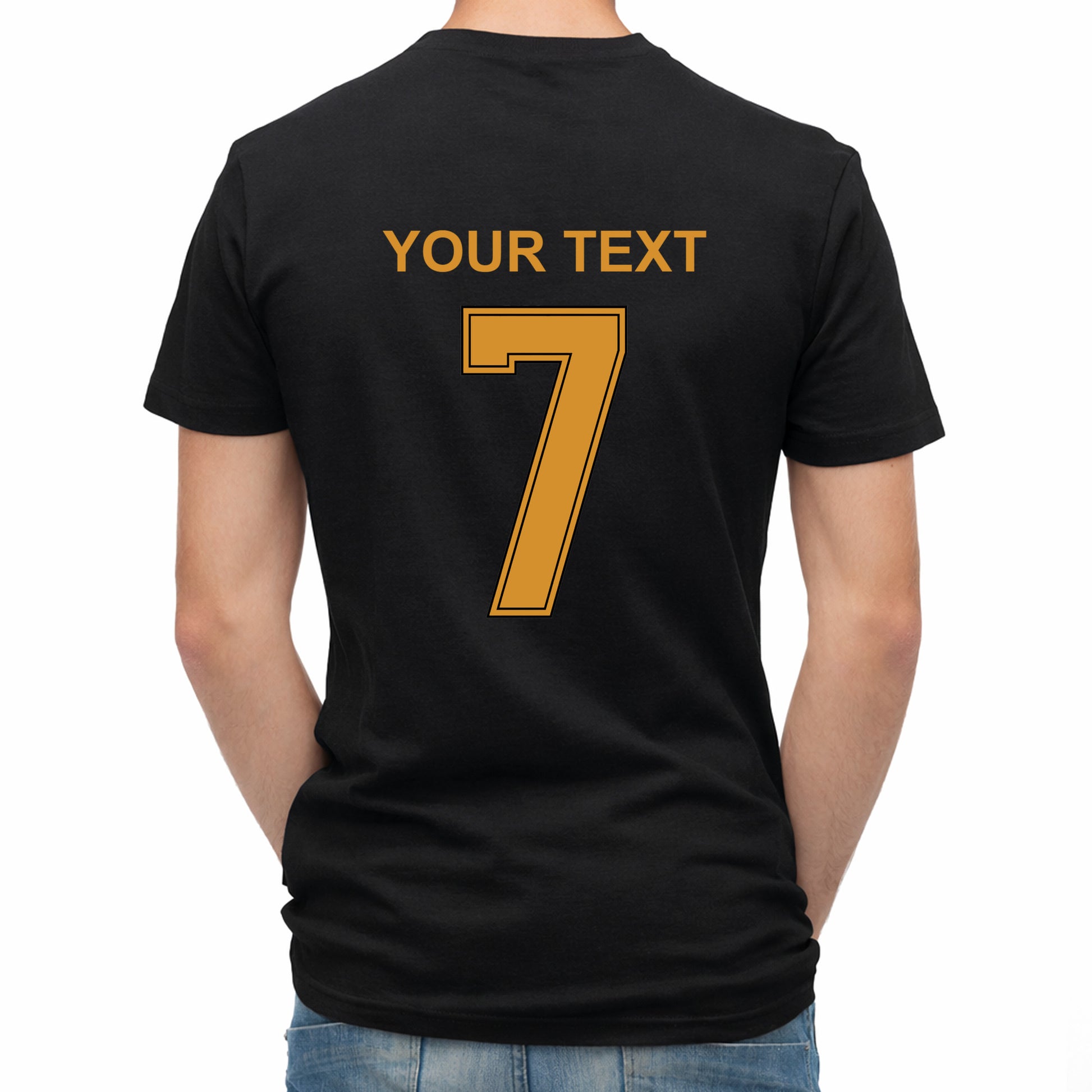Herren Fußball-T-Shirt mit Nummer 7 Argentinien – eigener Text vorne und hinten