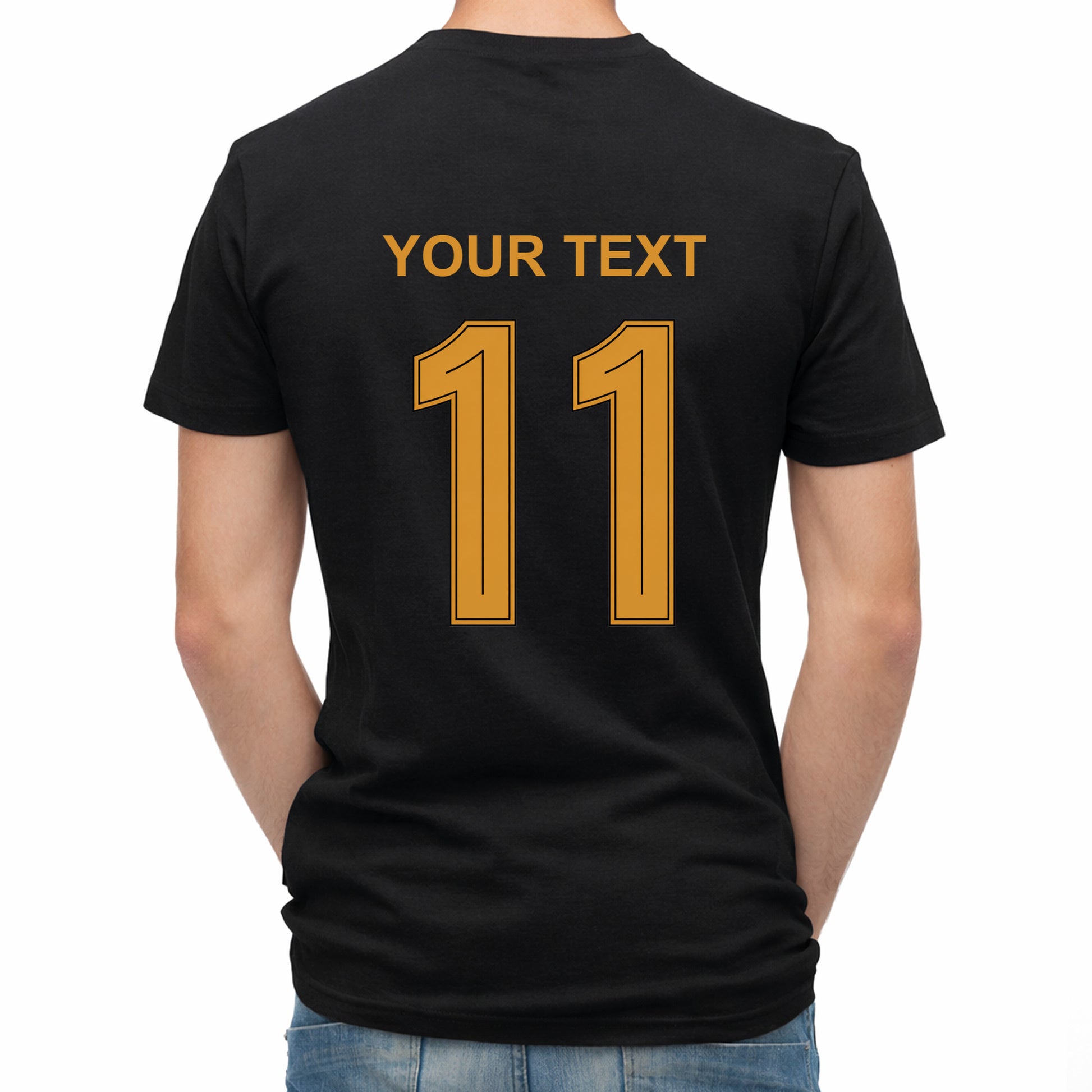 Herren Fußball-T-Shirt mit Nummer 11 Argentinien – eigener Text vorne und hinten