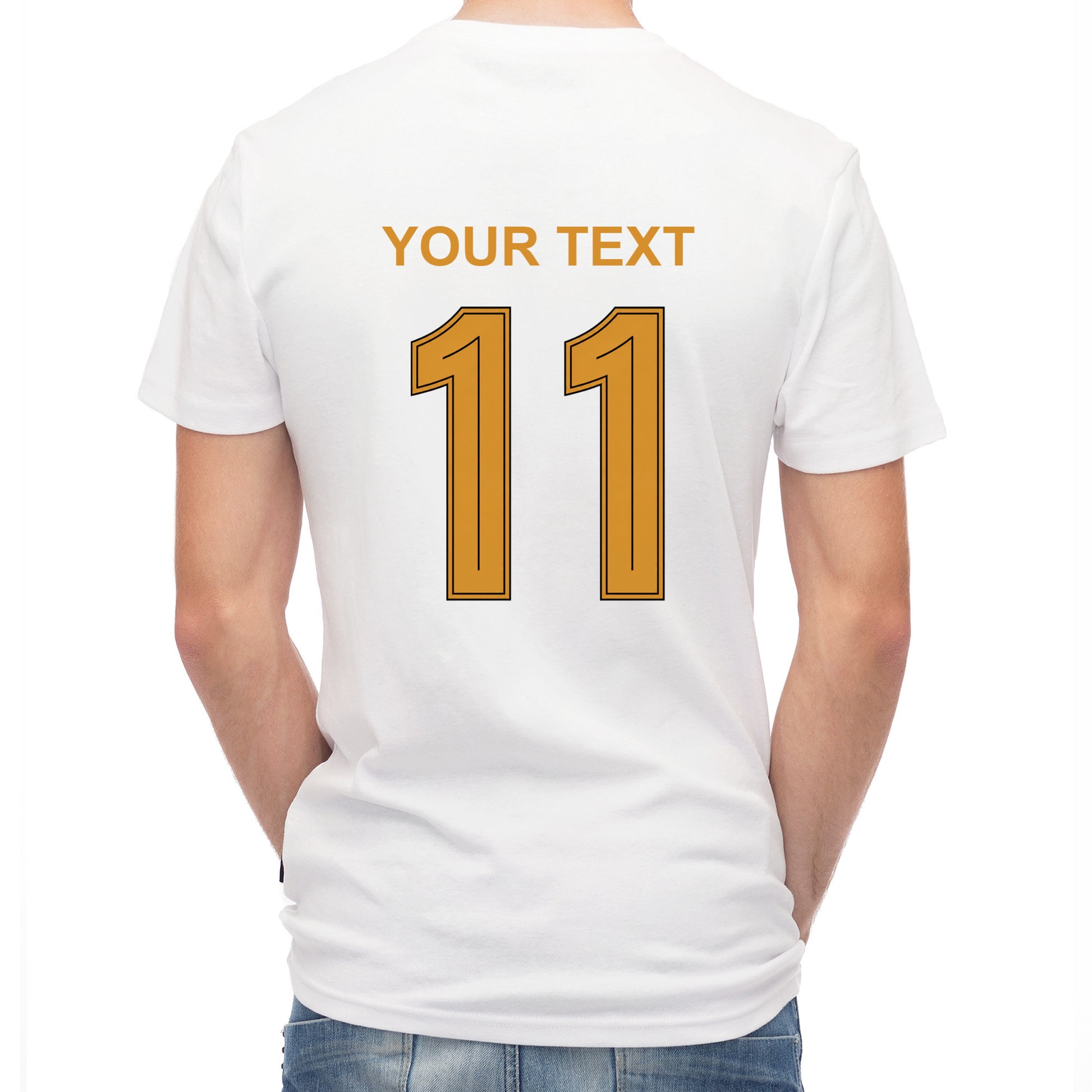 Herren Fußball-T-Shirt mit Nummer 11 Argentinien – eigener Text vorne und hinten