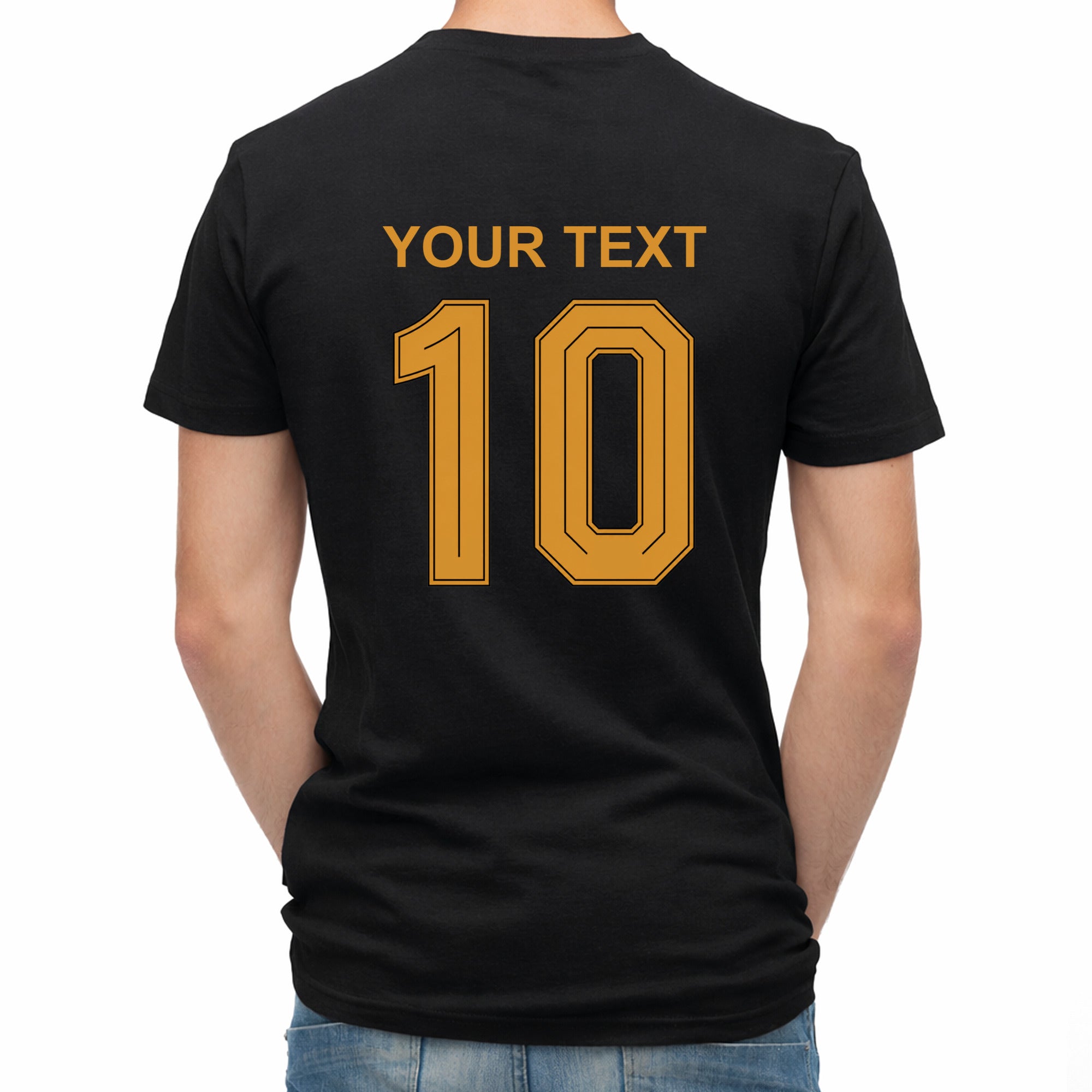 Herren Fußball-T-Shirt mit Nummer 10 Argentinien – eigener Text vorne und hinten
