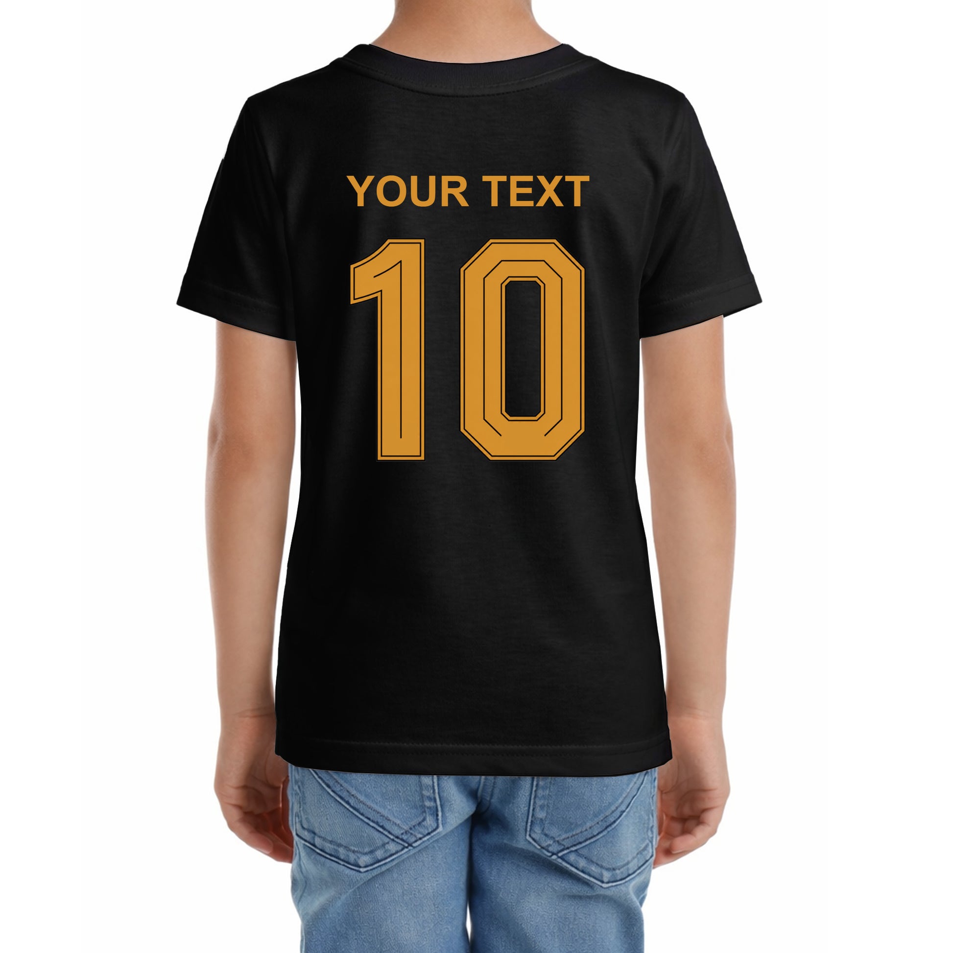 Kinder Fußball-T-Shirt mit Nummer 10 Argentinien – eigener Text vorne und hinten