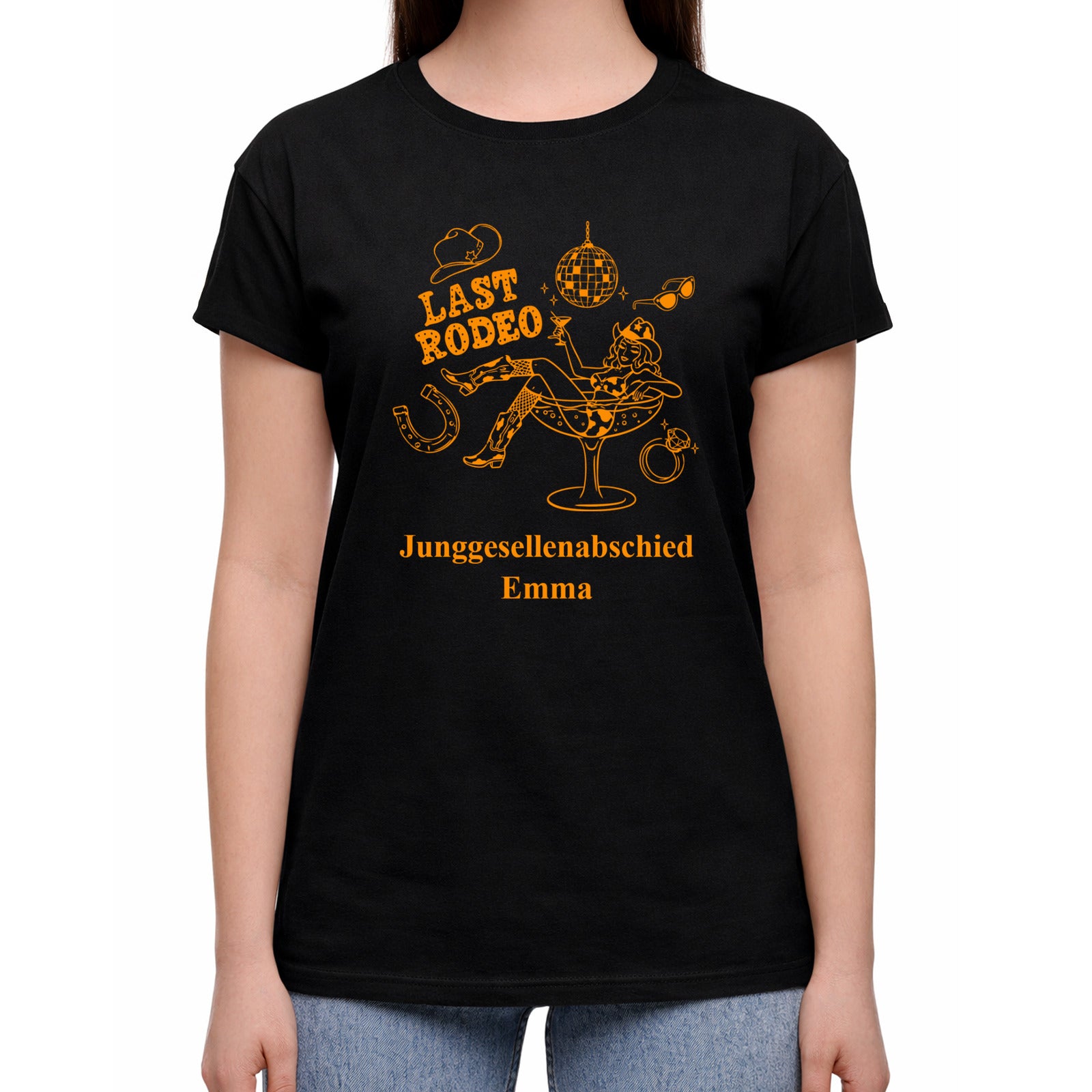 Damen-T-Shirt für den Junggesellinnenabschied Last Rodeo