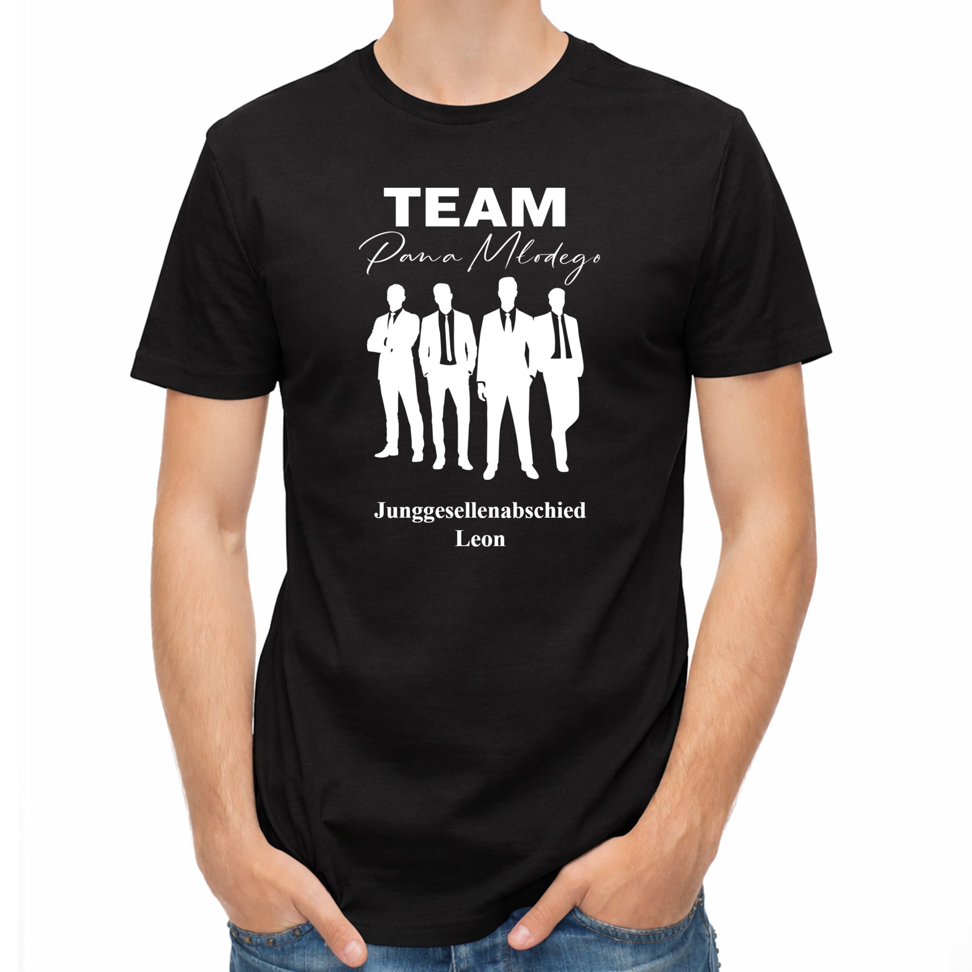 Herren T-Shirt schwarz für den Junggesellenabschied