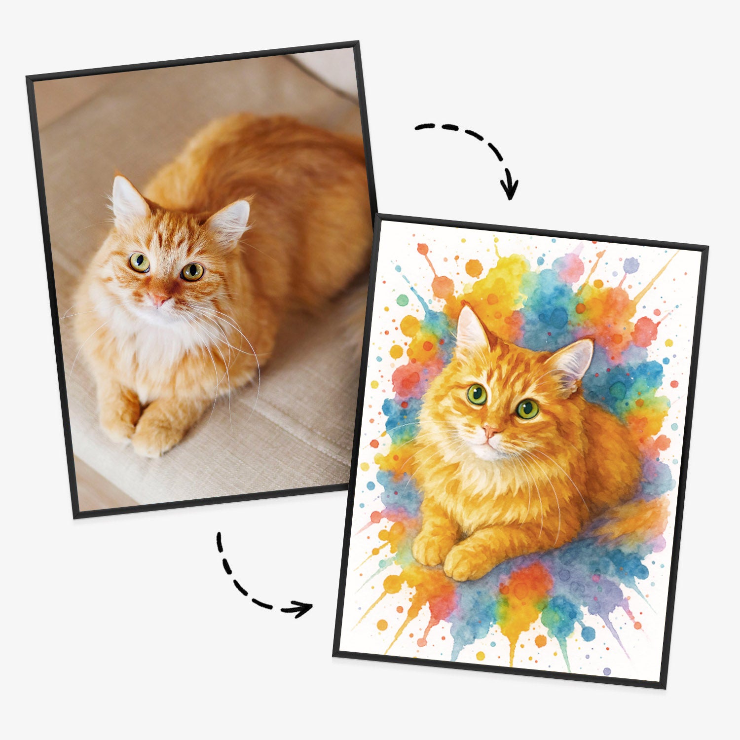 Poster im Rahmen hochformat mit künstlerischem Effekt