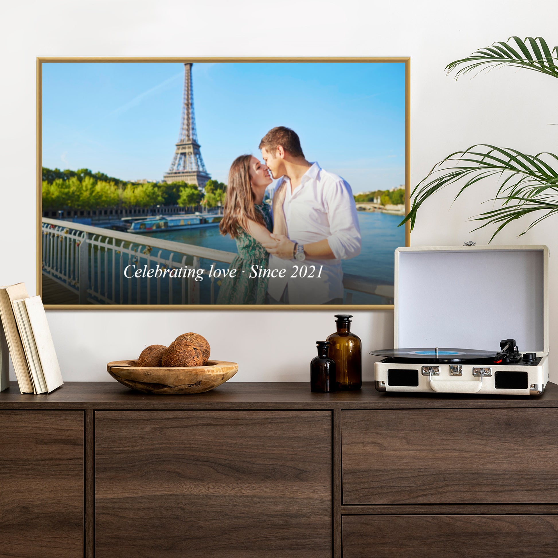 Vertikales Poster in Rahmen mit künstlerischem Effekt