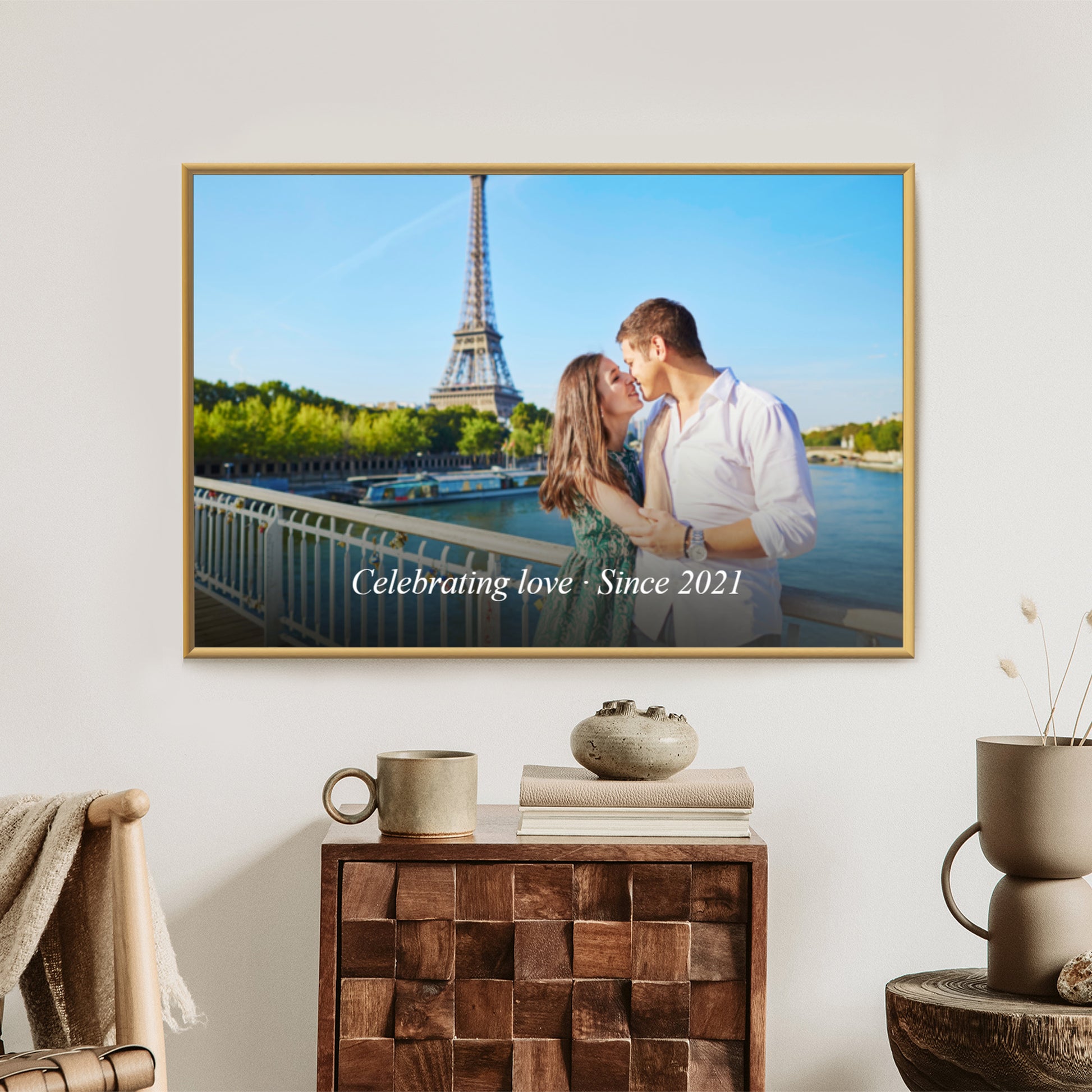 Vertikales Poster in Rahmen mit künstlerischem Effekt