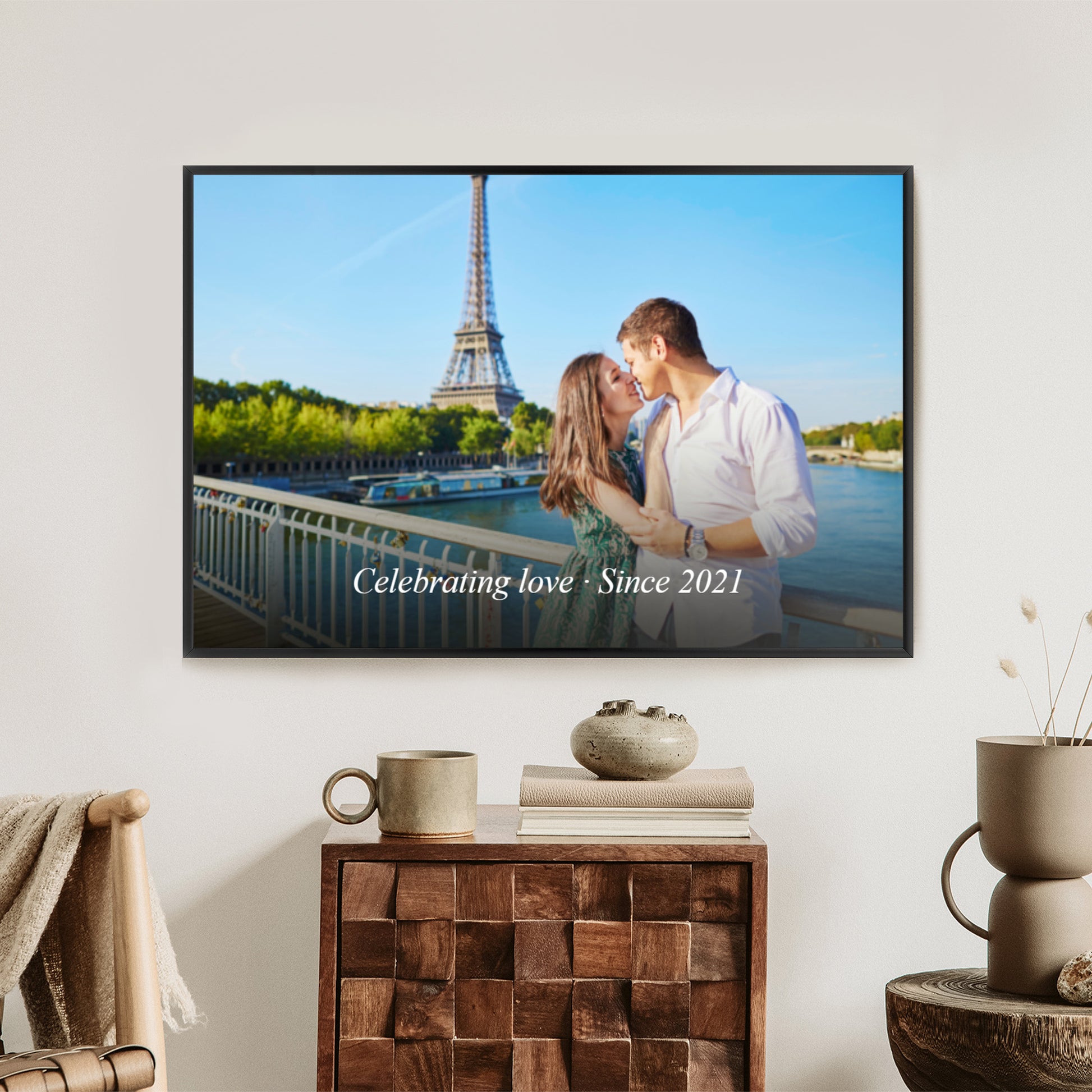 Vertikales Poster in Rahmen mit künstlerischem Effekt