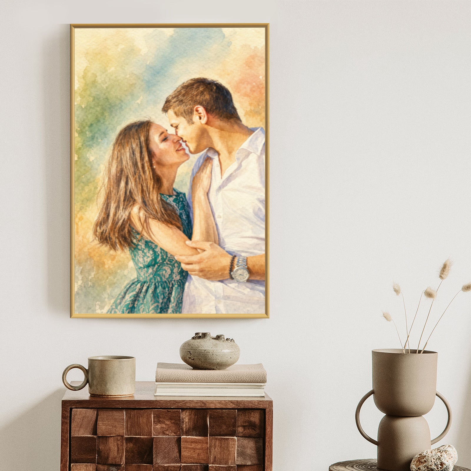 Poster im Rahmen hochformat mit künstlerischem Effekt