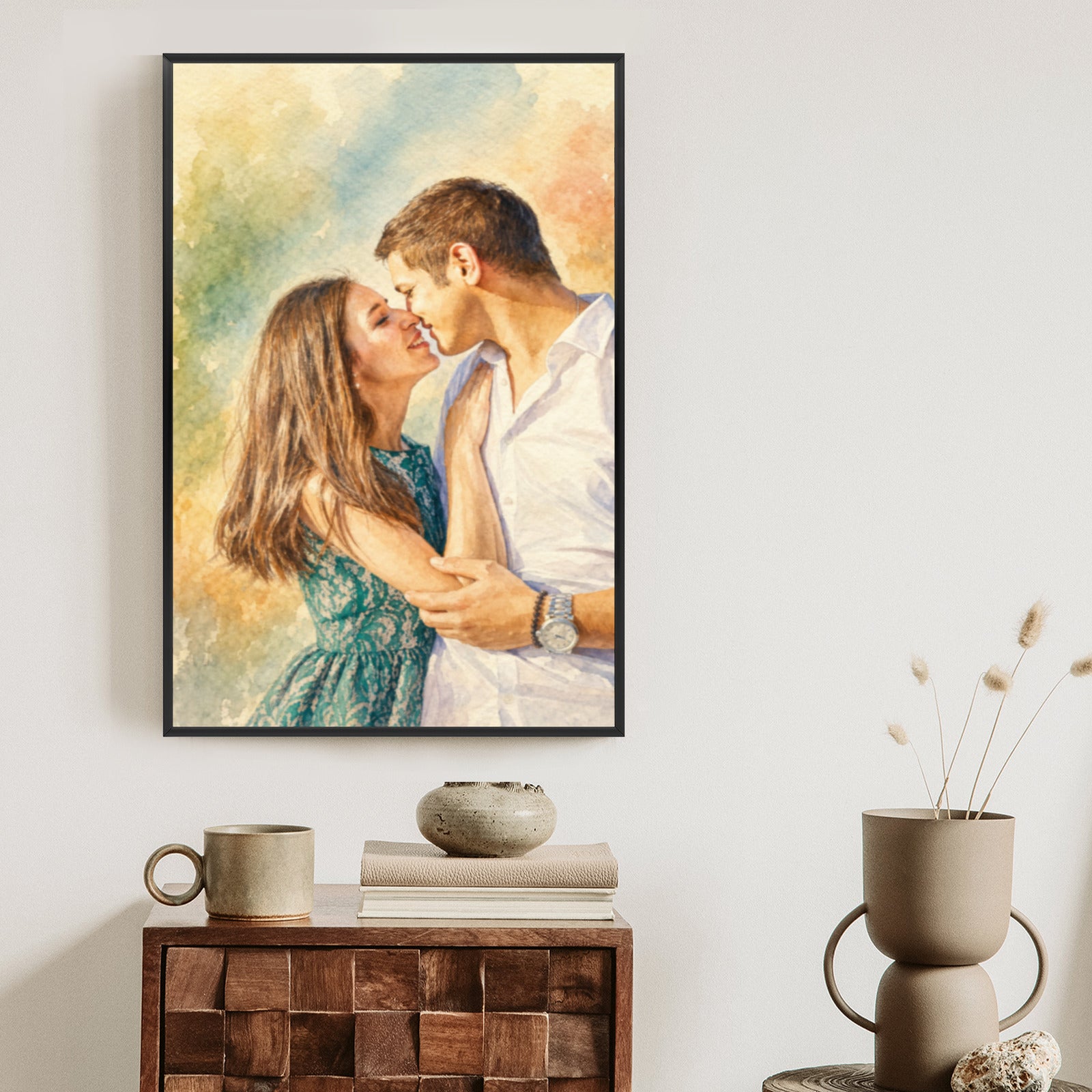 Poster im Rahmen hochformat mit künstlerischem Effekt
