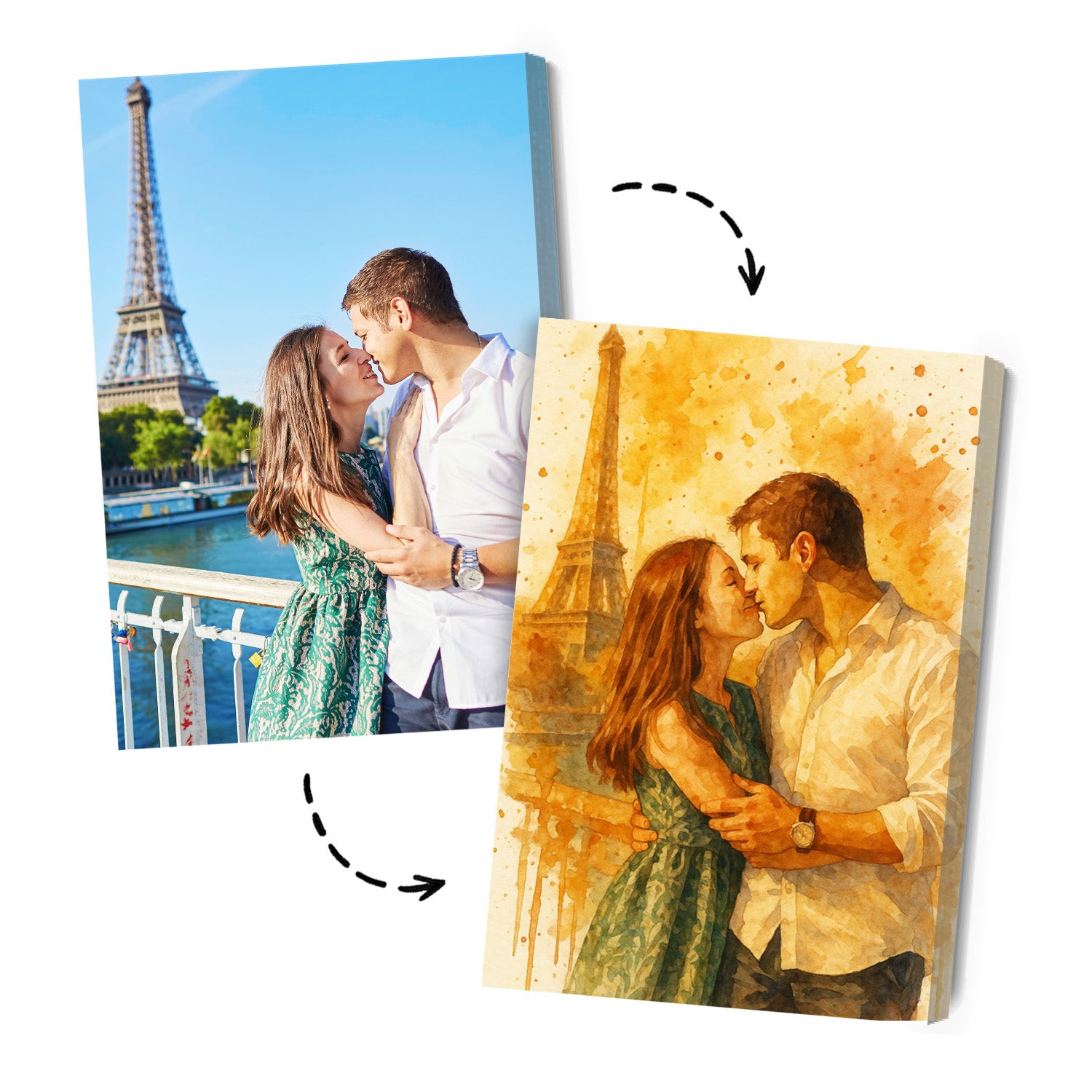 Vertikales Wandbild mit künstlerischem Effekt