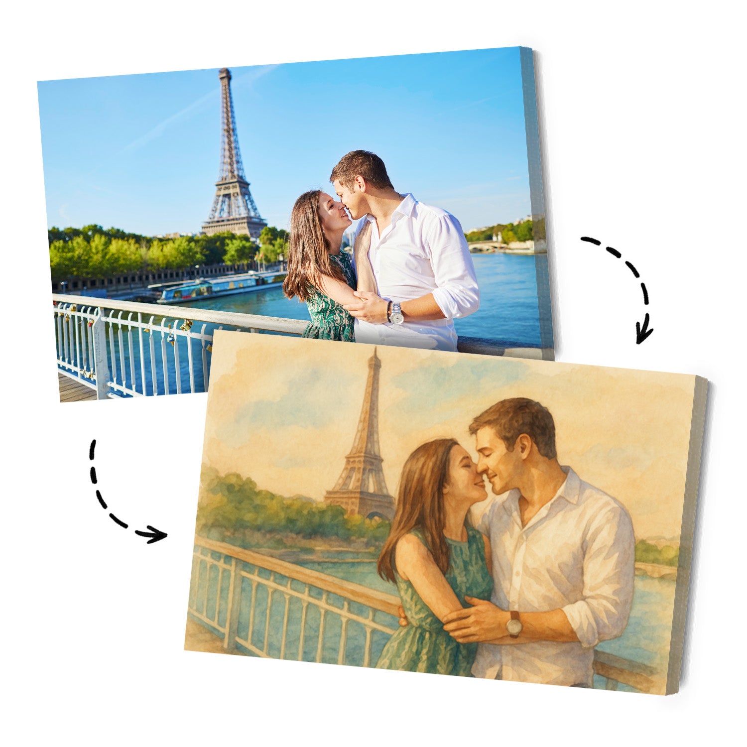 Horizontales Leinwandbild mit künstlerischem Effekt