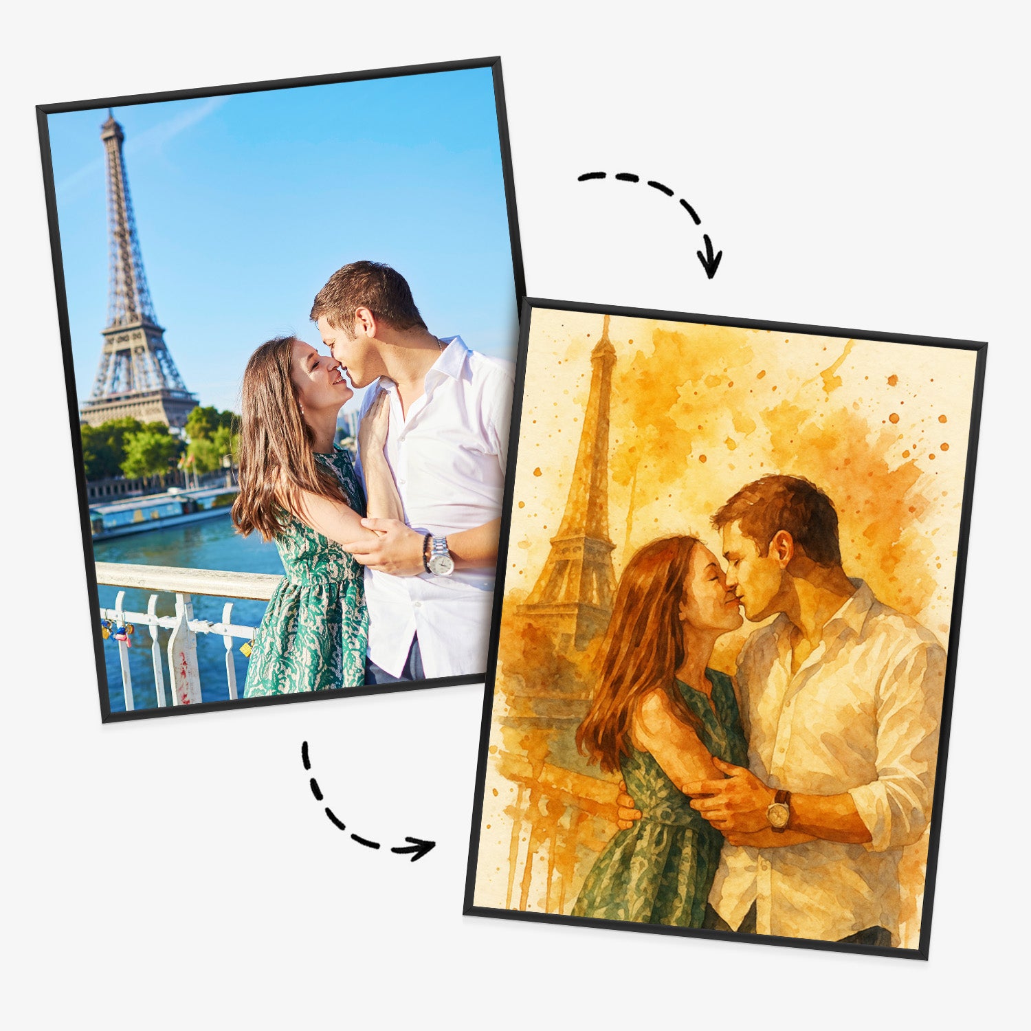 Vertikales Poster im Rahmen mit künstlerischem Effekt