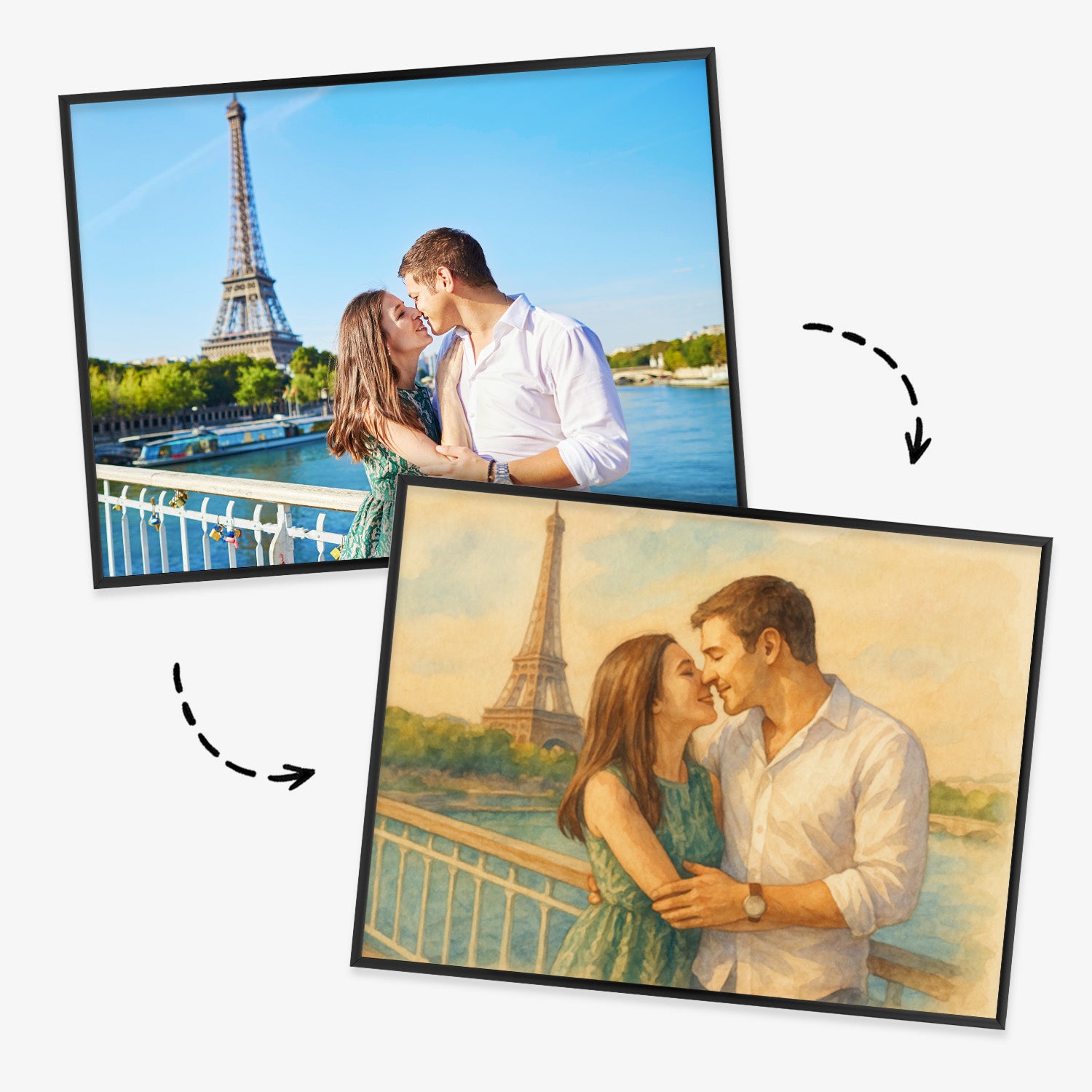 Vertikales Poster in Rahmen mit künstlerischem Effekt